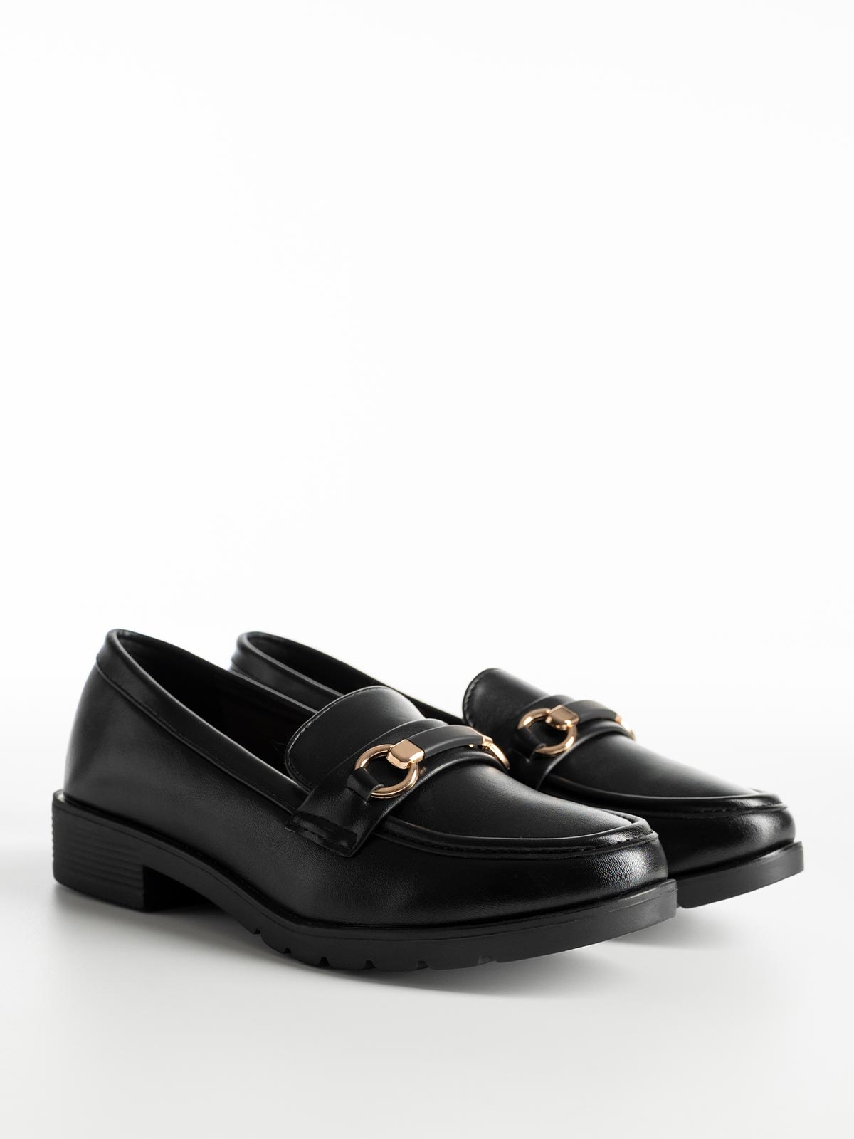 Loafers κλασικά με μεταλλική αγκράφα