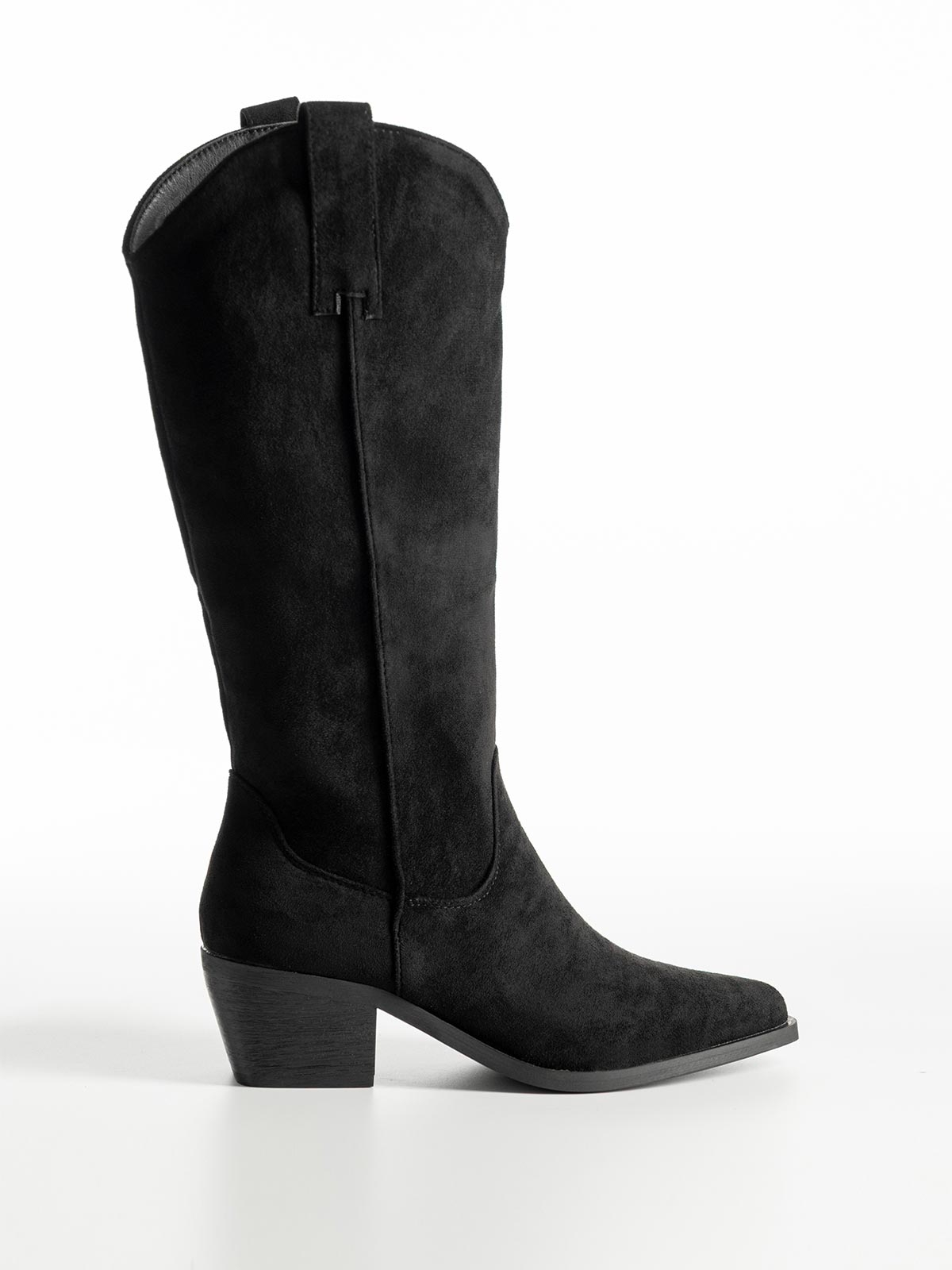 Suede cowboy μπότες με θηλιές