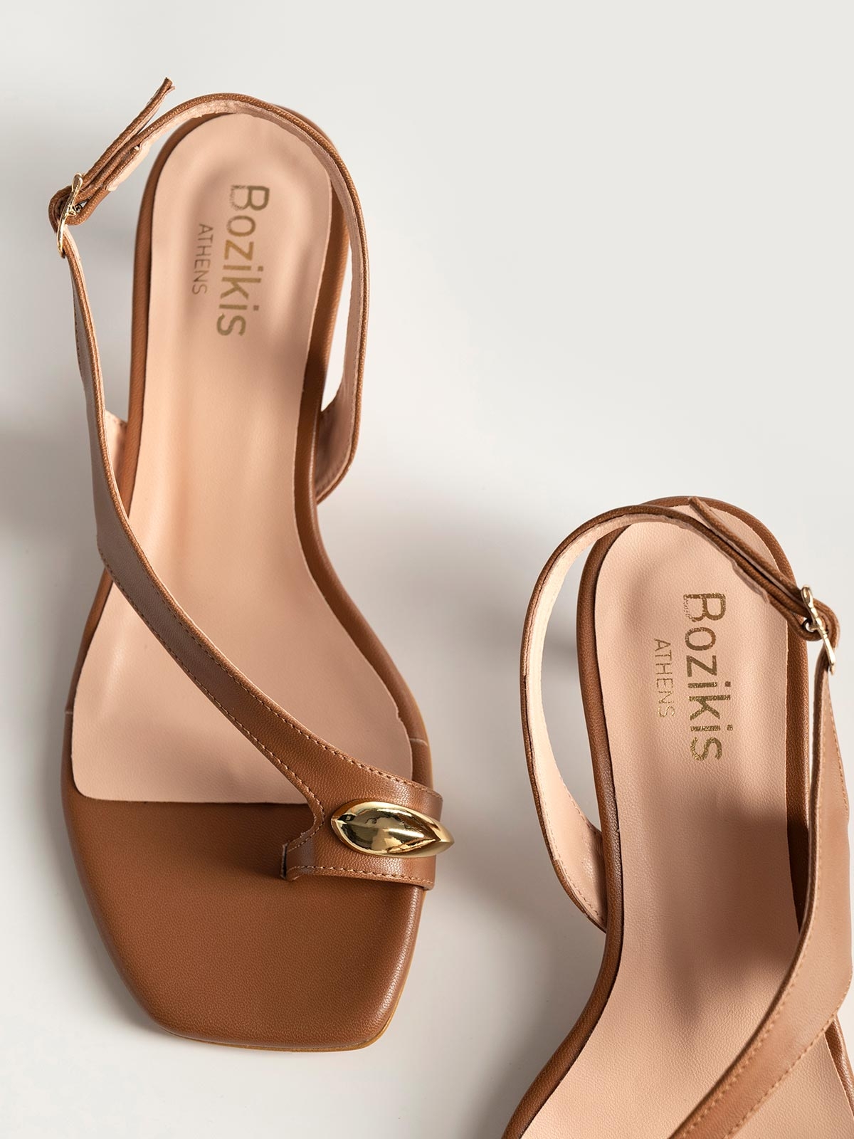 Πέδιλα BOZIKIS με kitten heel & toe ring