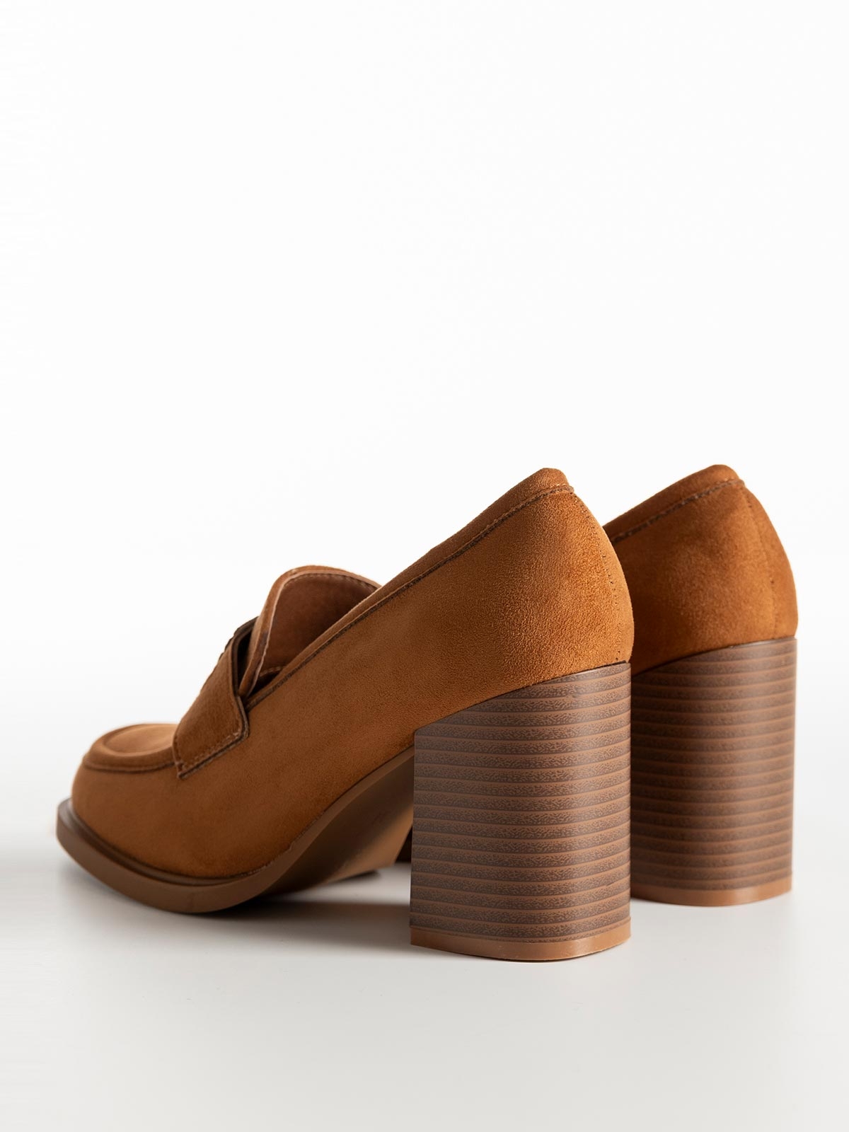 Loafers σουέτ με χοντρό τακούνι