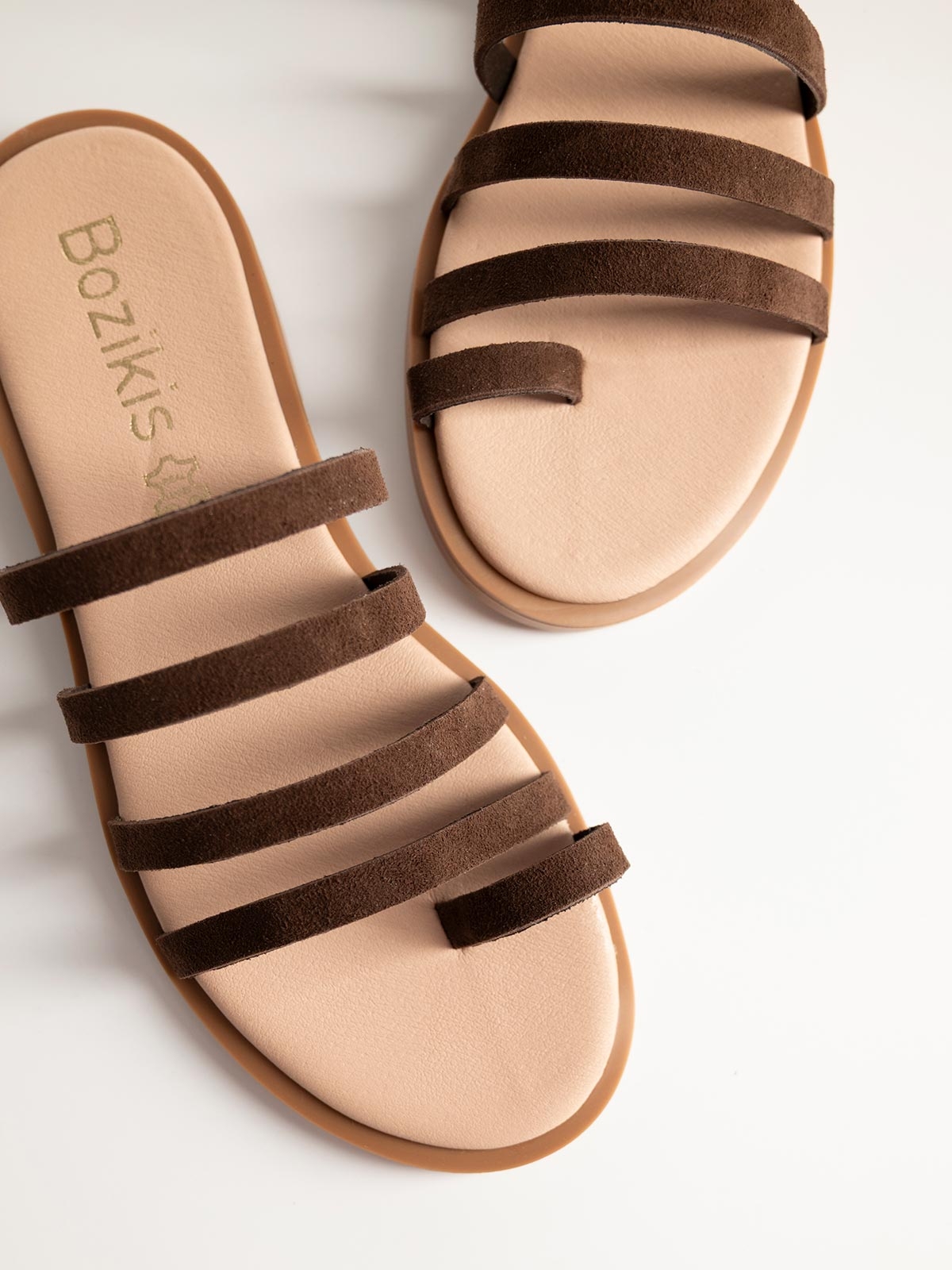Flat σανδάλια BOZIKIS με λουράκια & toe ring