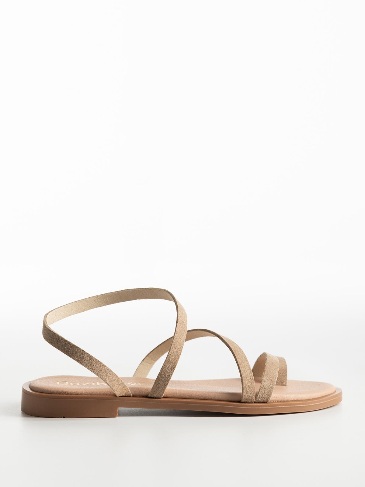 Flat σανδάλια BOZIKIS με λουράκια & δερμάτινη σόλα