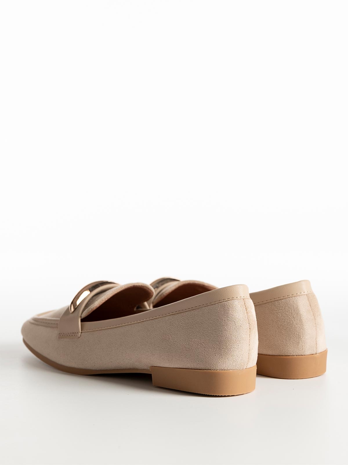 Suede loafers με καρέ μύτη