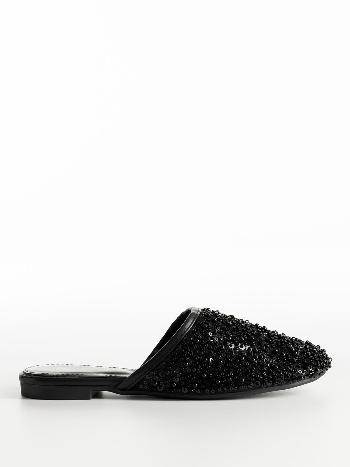 Flat mules με παγιέτες