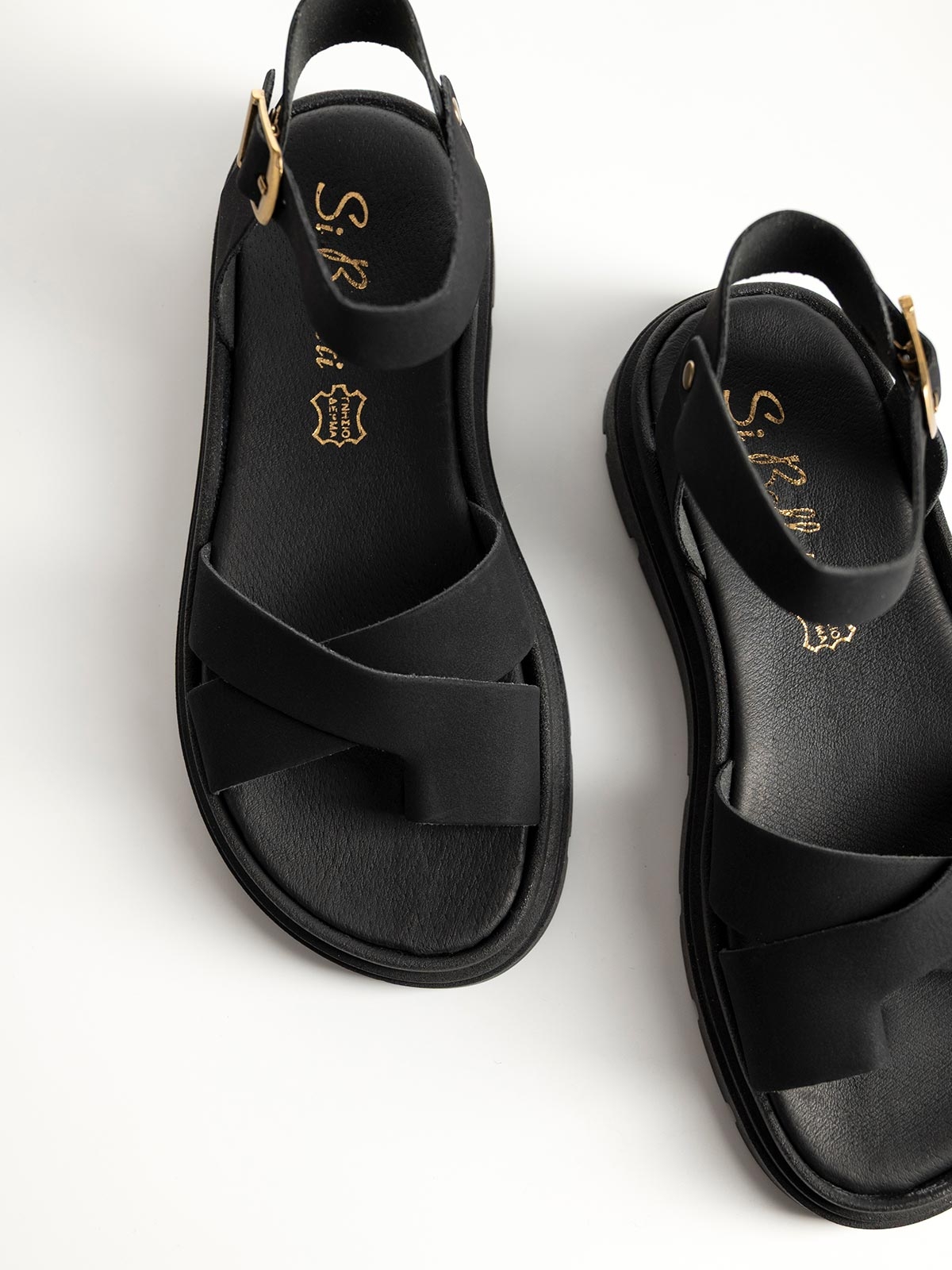 Σανδάλια BOZIKIS x Si Bolleti flatforms με μπαρέτα
