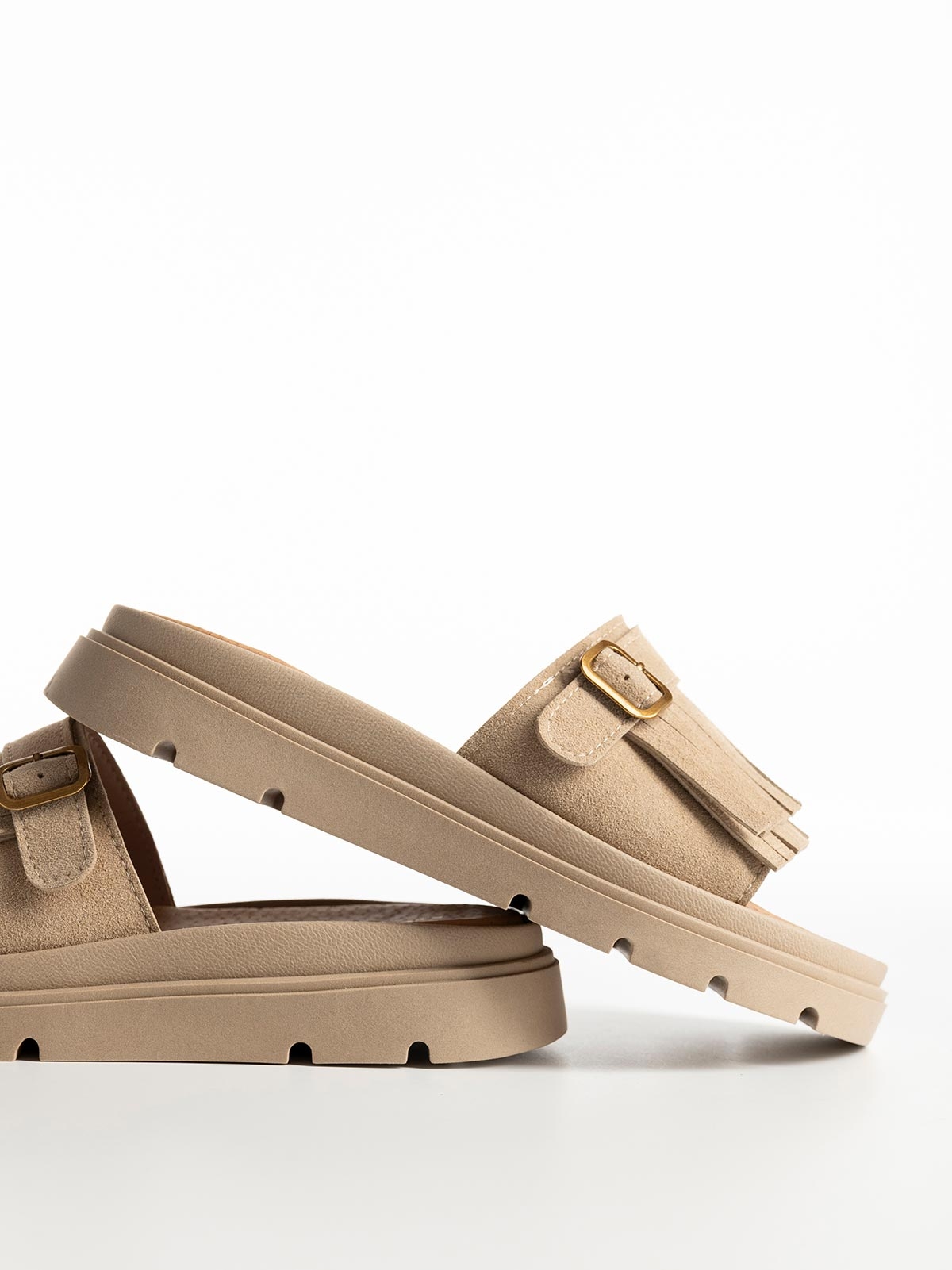 Flatforms BOZIKIS x Si Bolleti δερμάτινα με φάσα