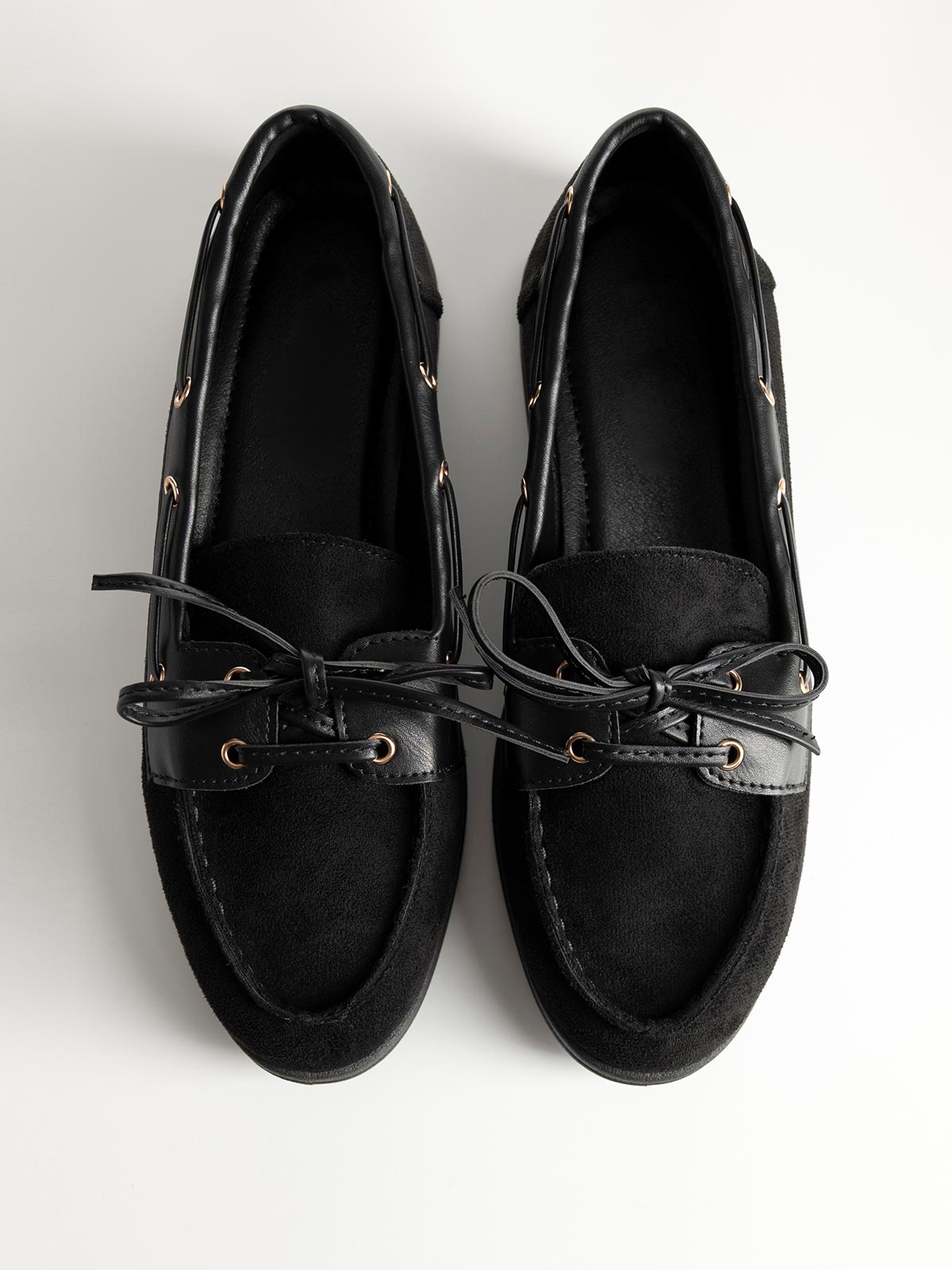 Loafers suede κορδόνια