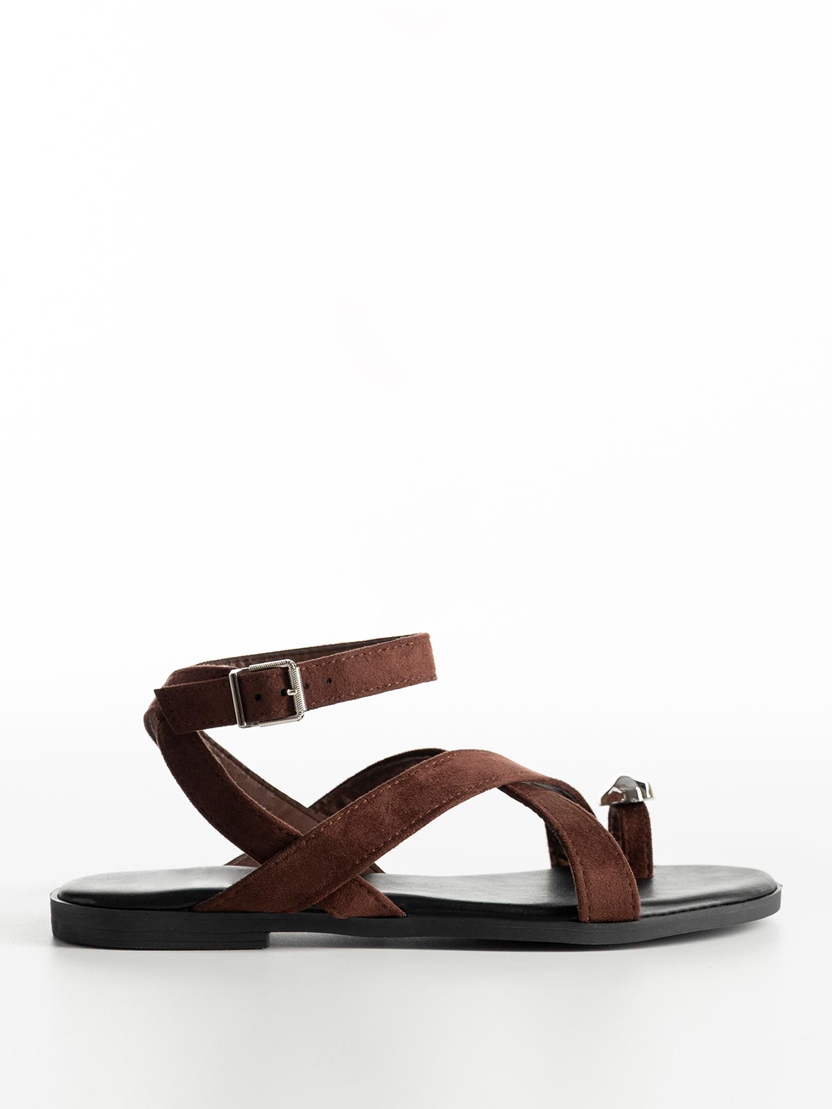 Σανδάλια suede με toe ring