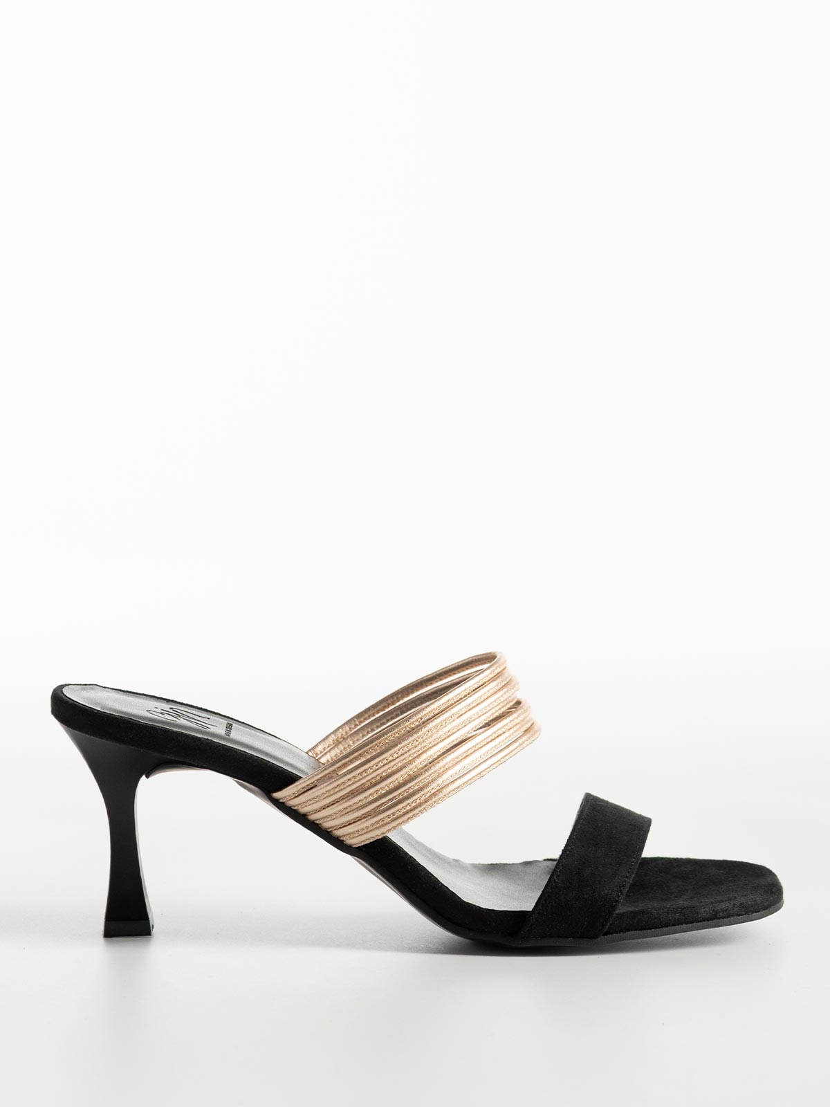 Mules BOZIKIS x Gin suede με λεπτό τακούνι