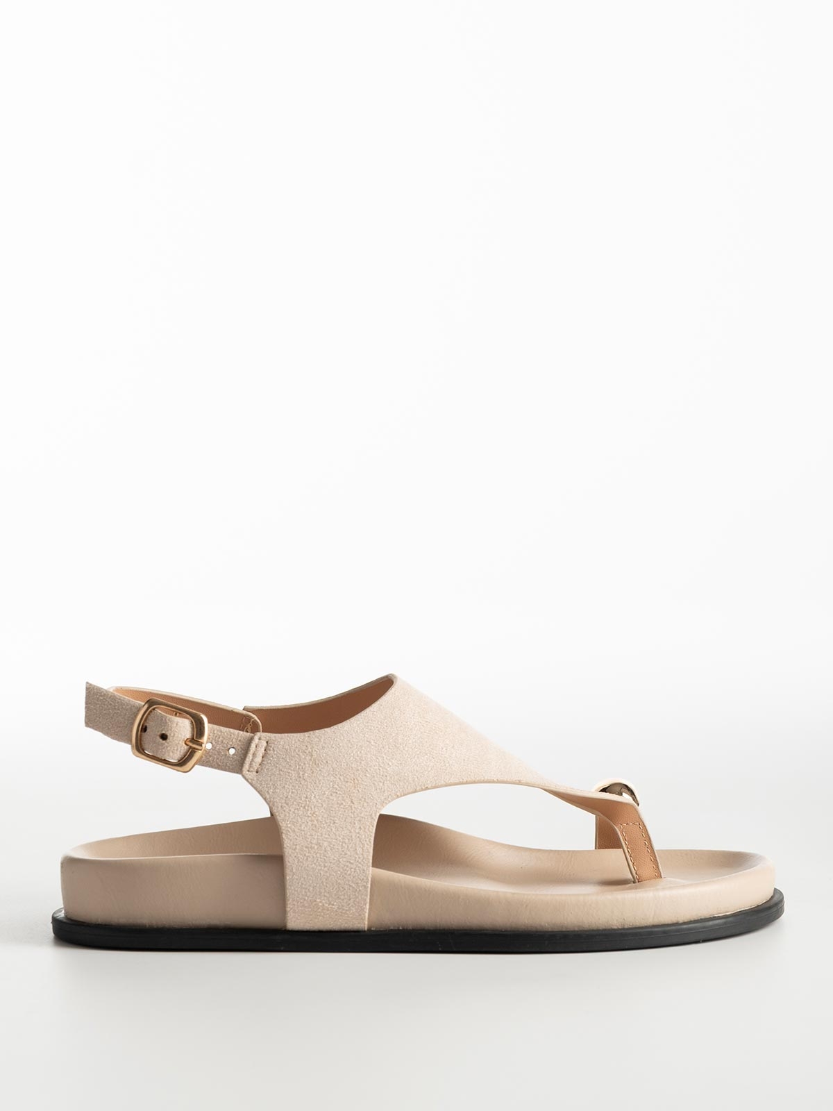 Σανδάλια σουέτ με δίχαλο & toe ring