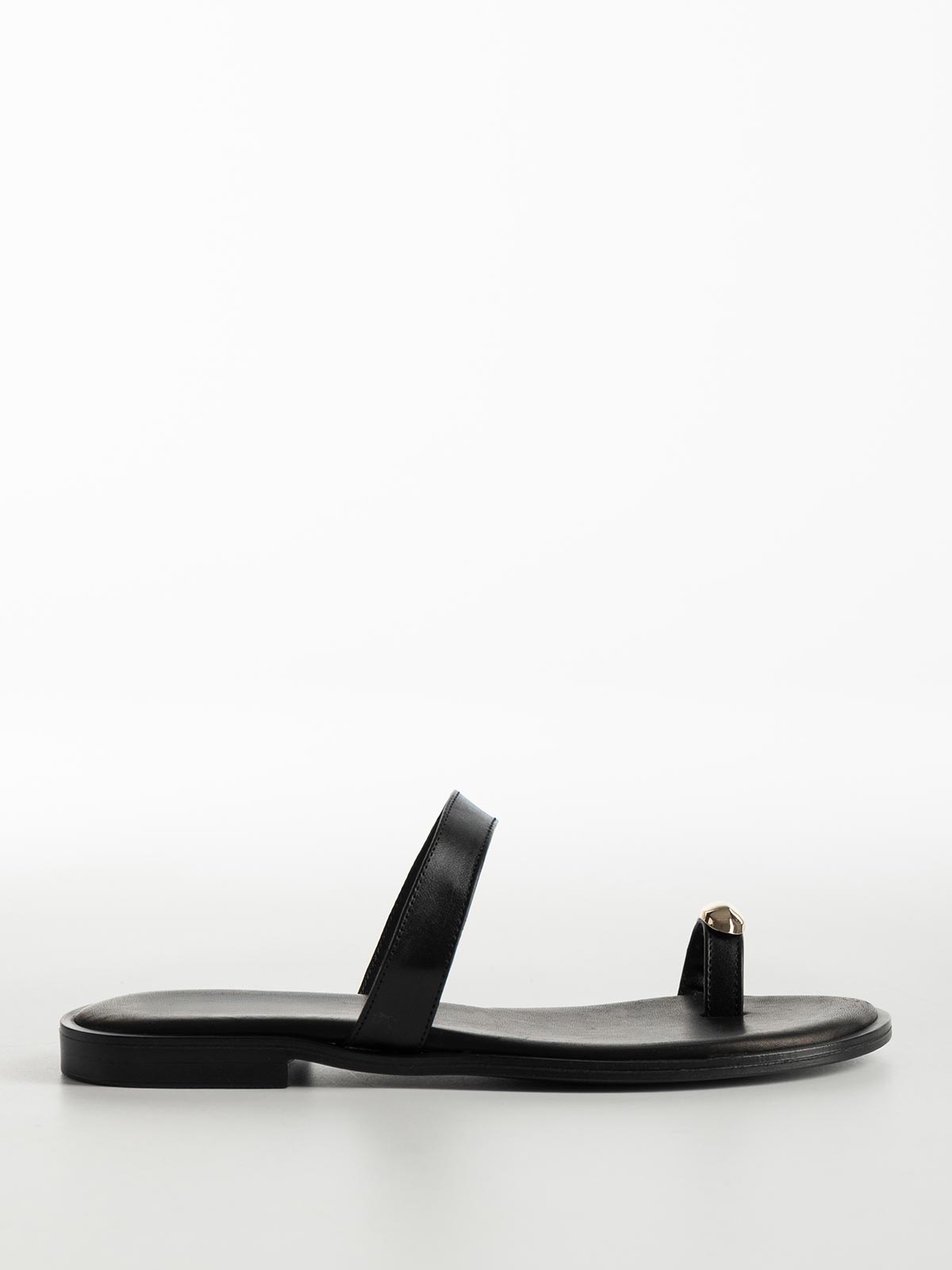 Σανδάλια με δερμάτινο πάτο & toe ring