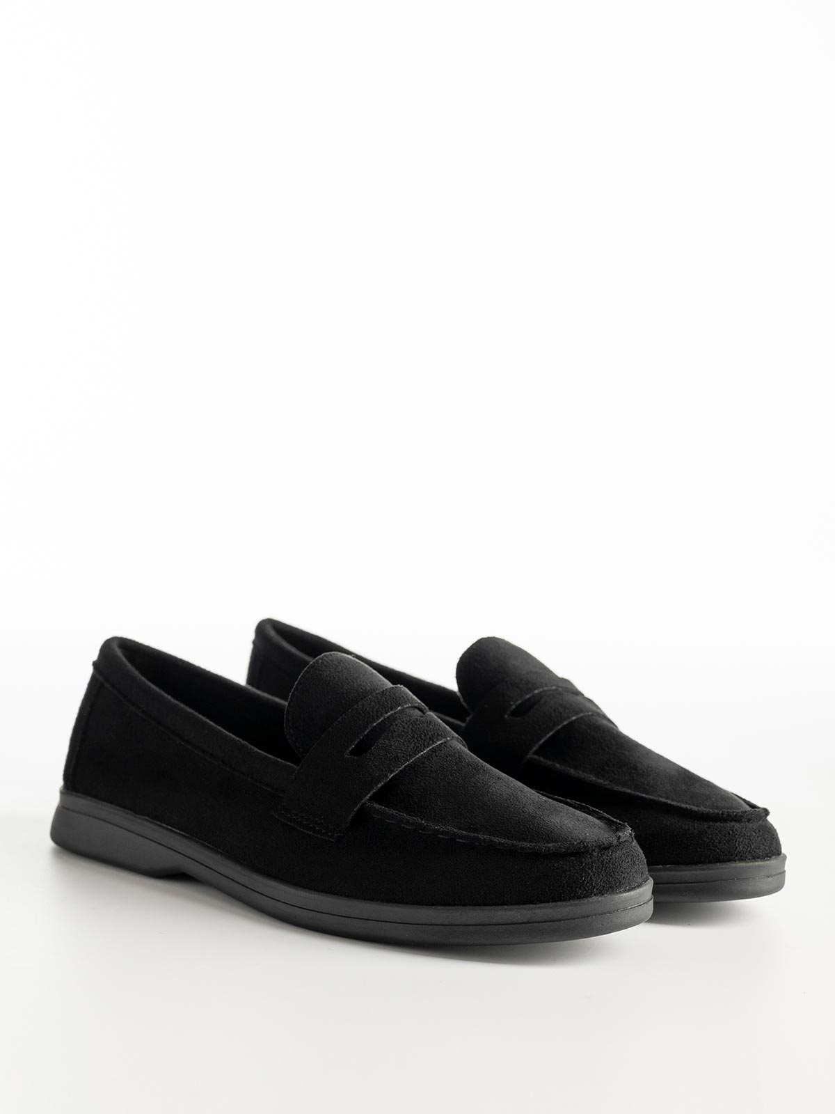 Σουέτ loafers με στρογγυλή μύτη