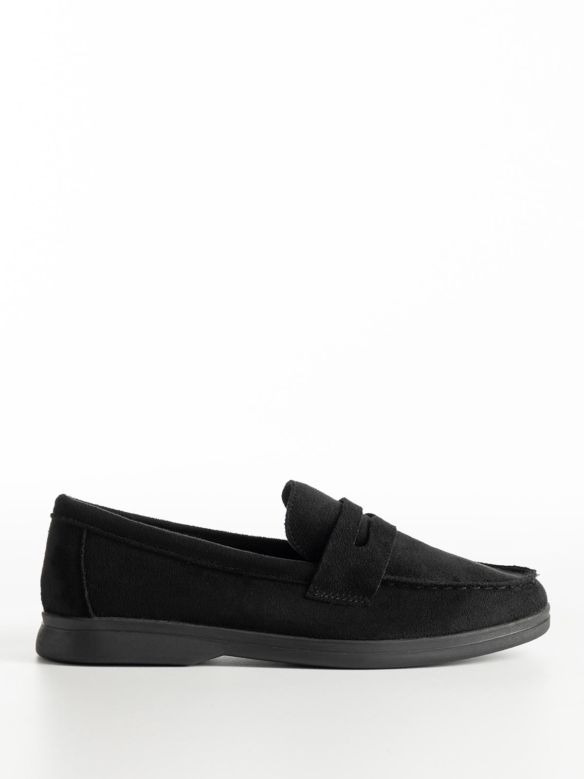 Σουέτ loafers με στρογγυλή μύτη