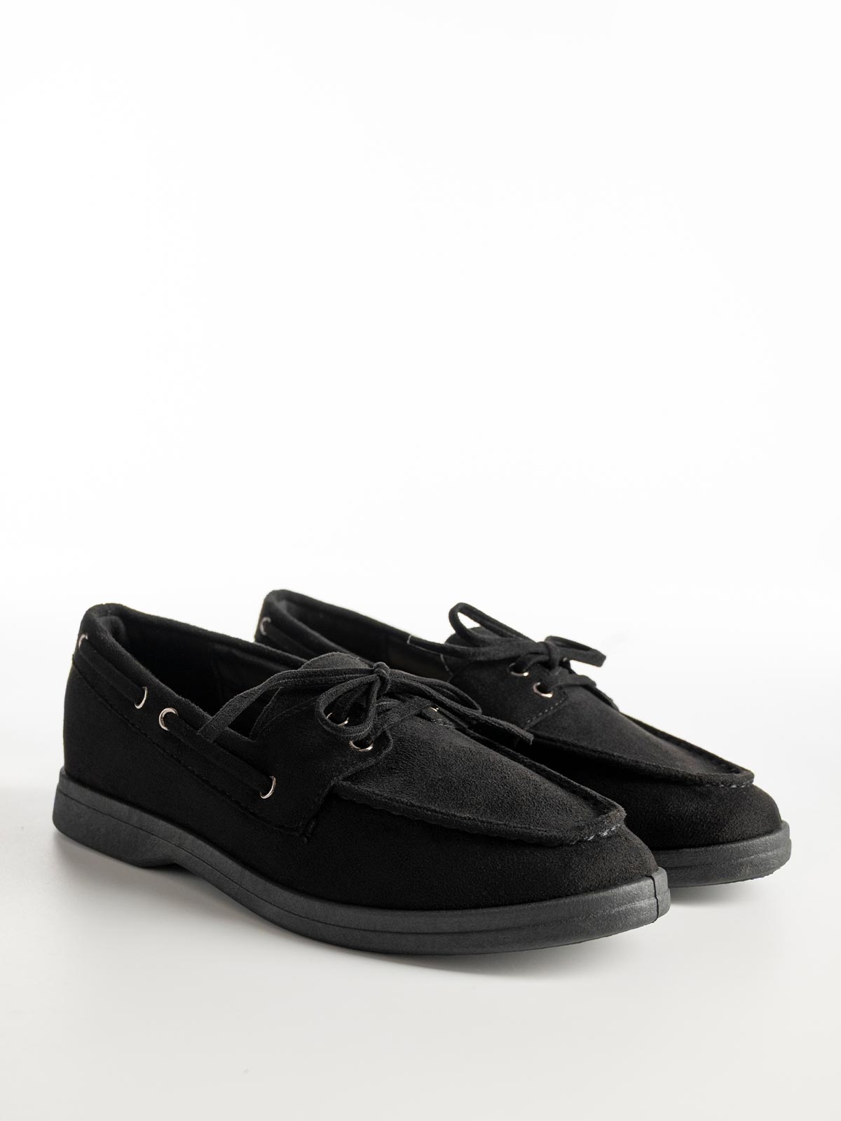 Suede loafers με κορδόνια