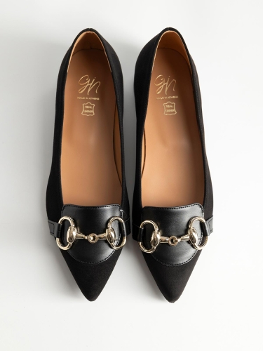 Loafers BOZIKIS x Gin μυτερά με μεταλλική αγκράφα