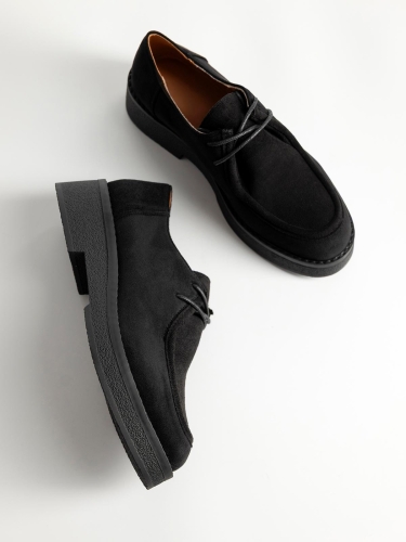 Suede oxfords δίπατα με κορδόνια
