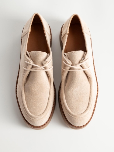 Suede oxfords δίπατα με κορδόνια
