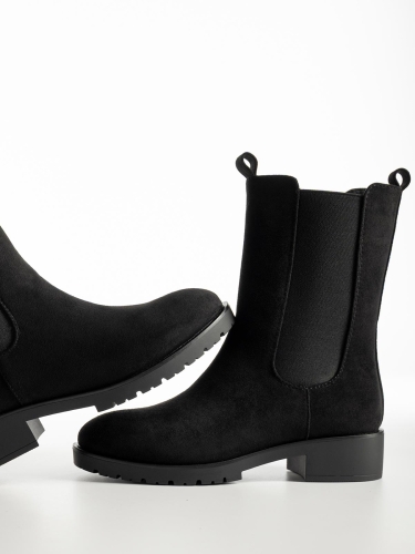 Chelsea μποτάκια suede με λάστιχο & θηλιές