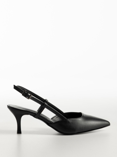 Μυτερές γόβες openheel με λεπτό τακούνι