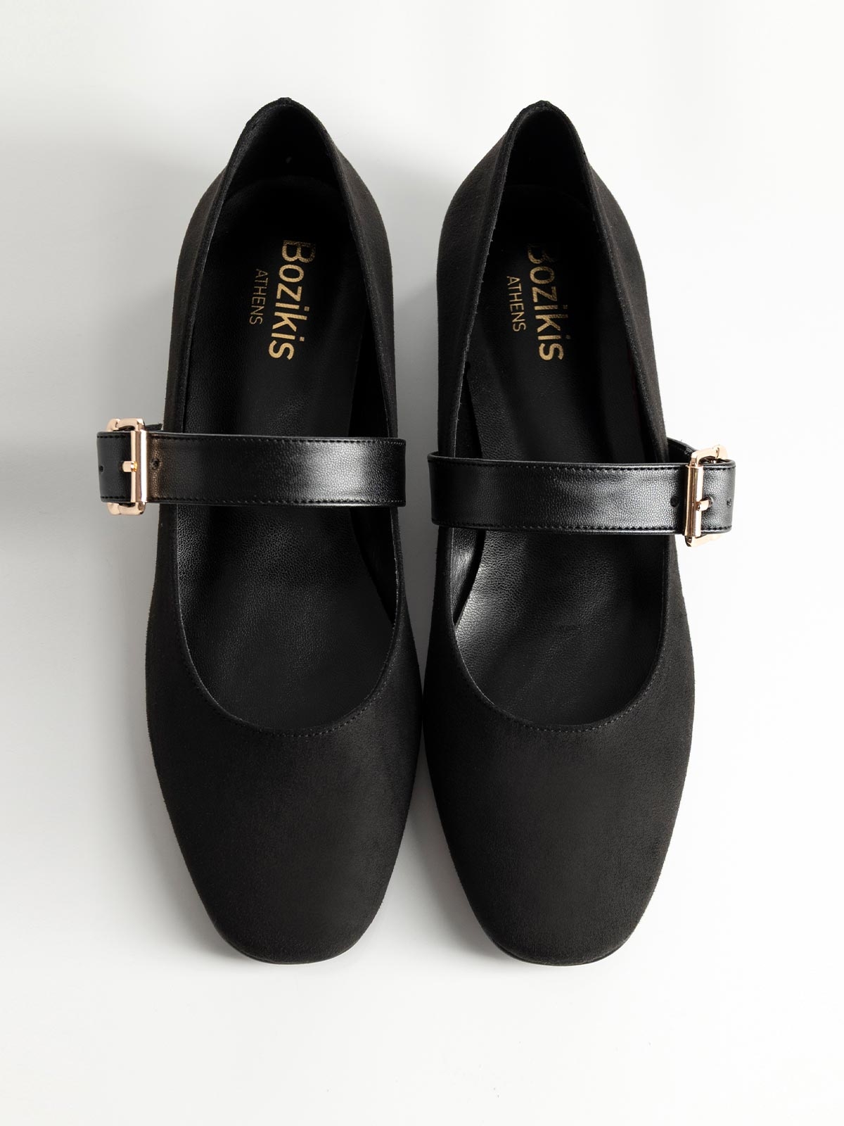Μπαλαρίνες BOZIKIS suede με μπαρέτα
