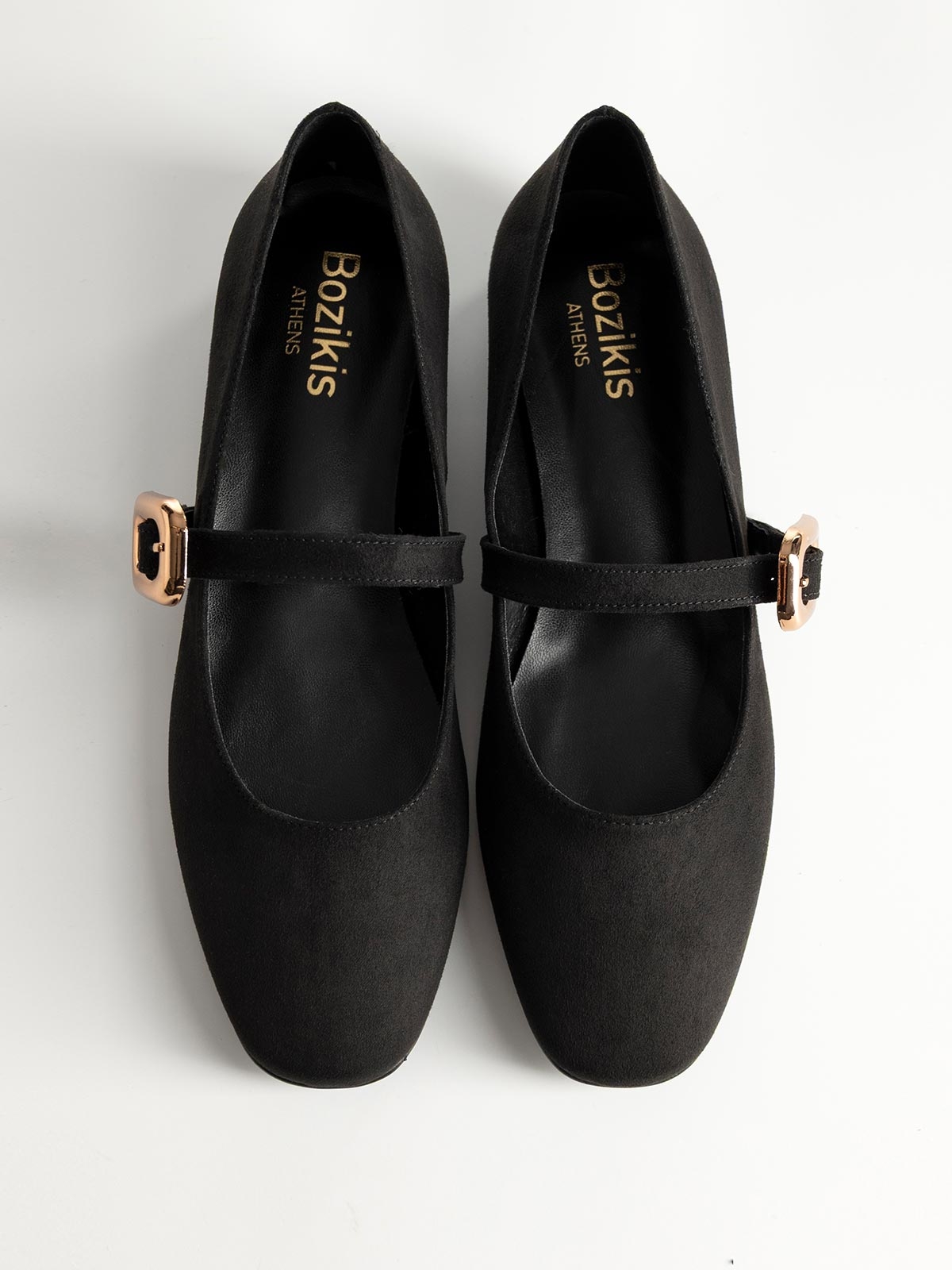 Μπαλαρίνες BOZIKIS suede με μπαρέτα