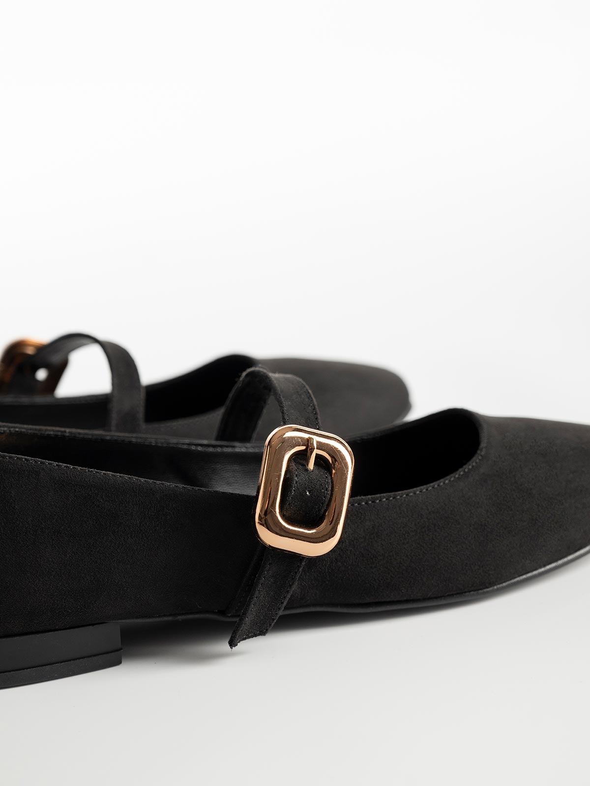 Μπαλαρίνες BOZIKIS suede με μπαρέτα