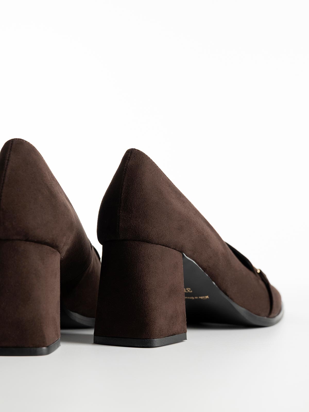 Loafers BOZIKIS σουέτ με χοντρό τακούνι