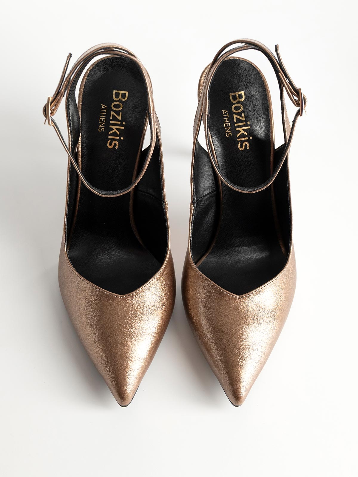 Γόβες BOZIKIS openheel με μπαρέτα