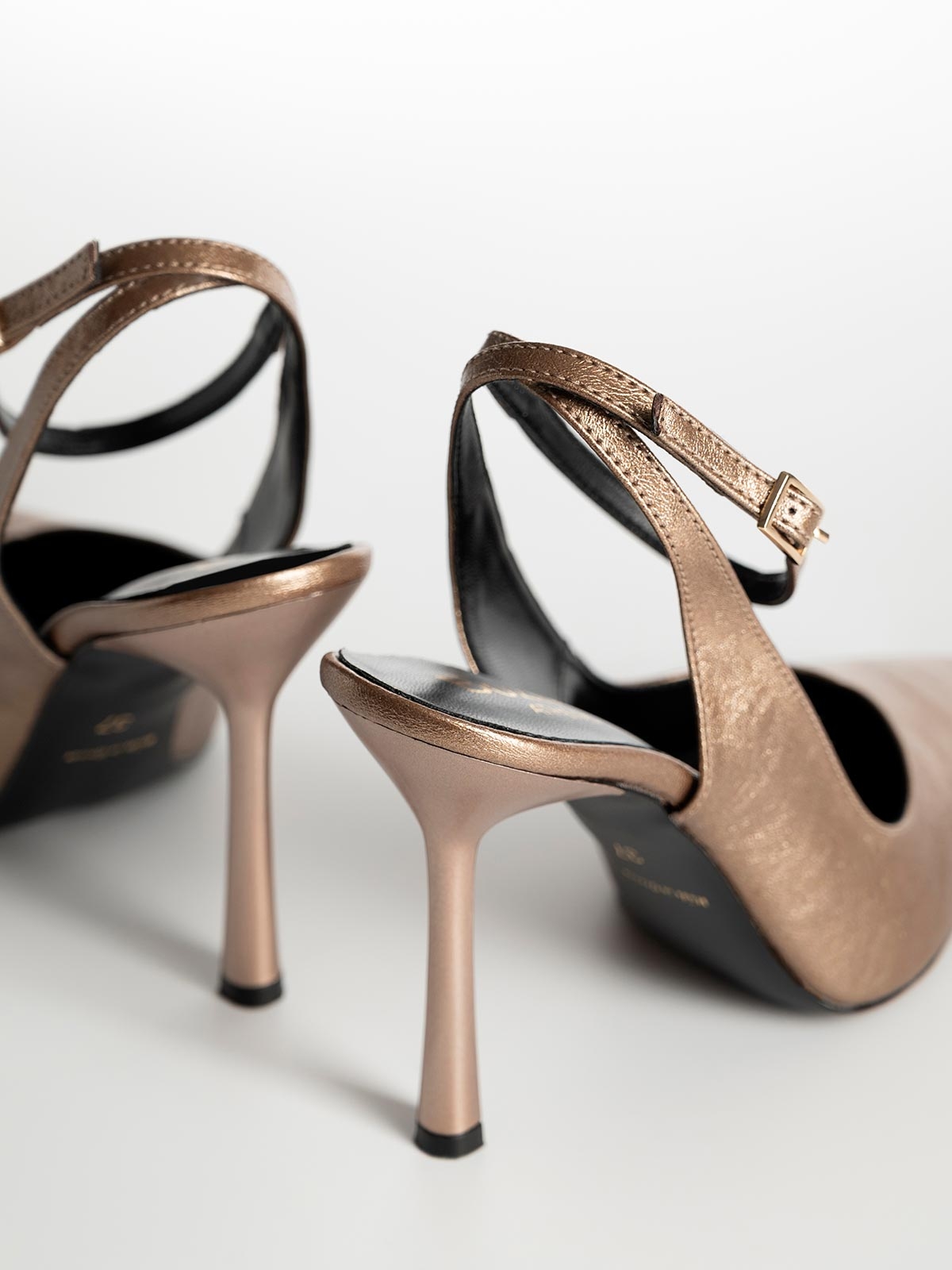 Γόβες BOZIKIS openheel με μπαρέτα
