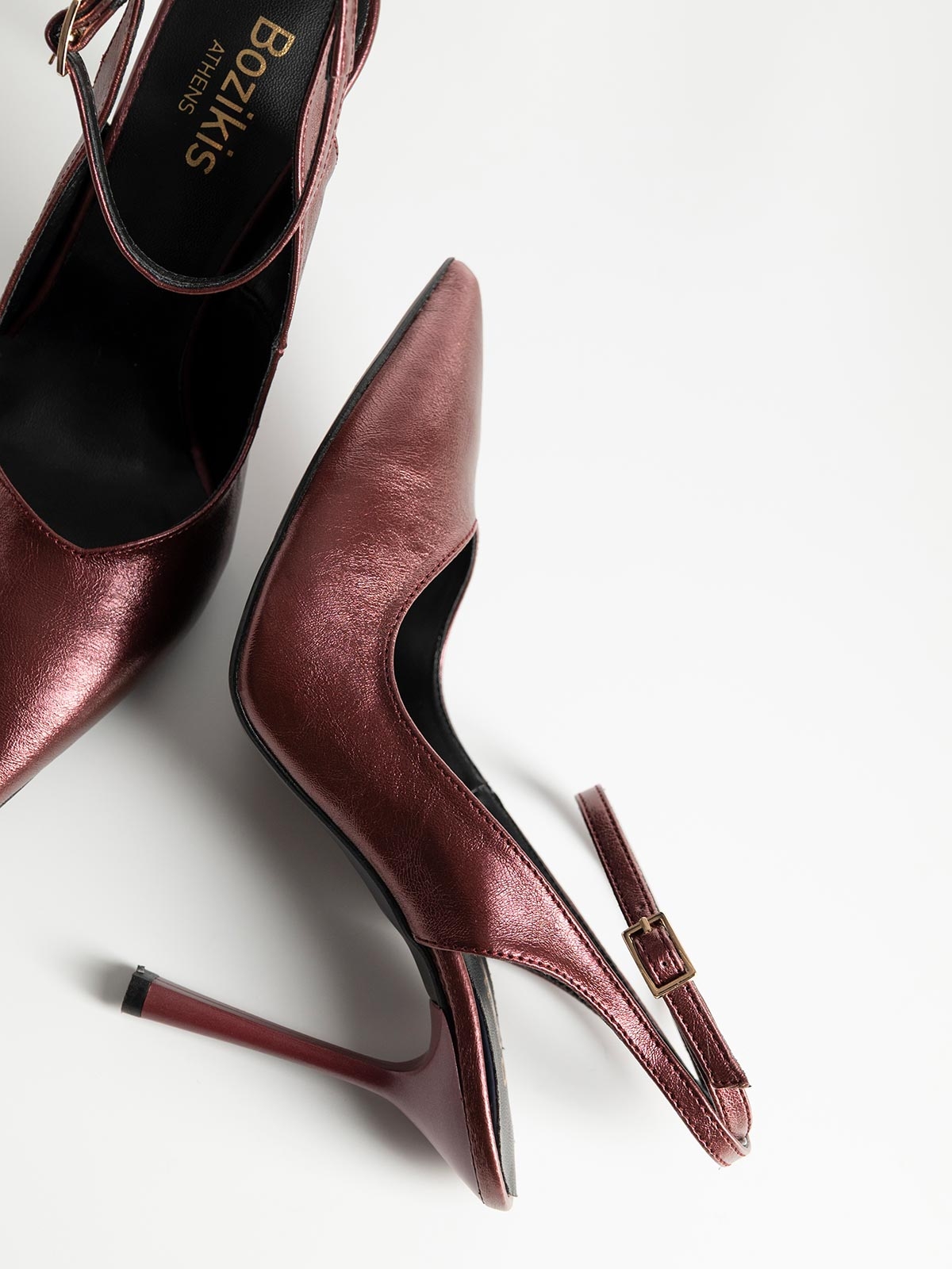 Γόβες BOZIKIS openheel με μπαρέτα