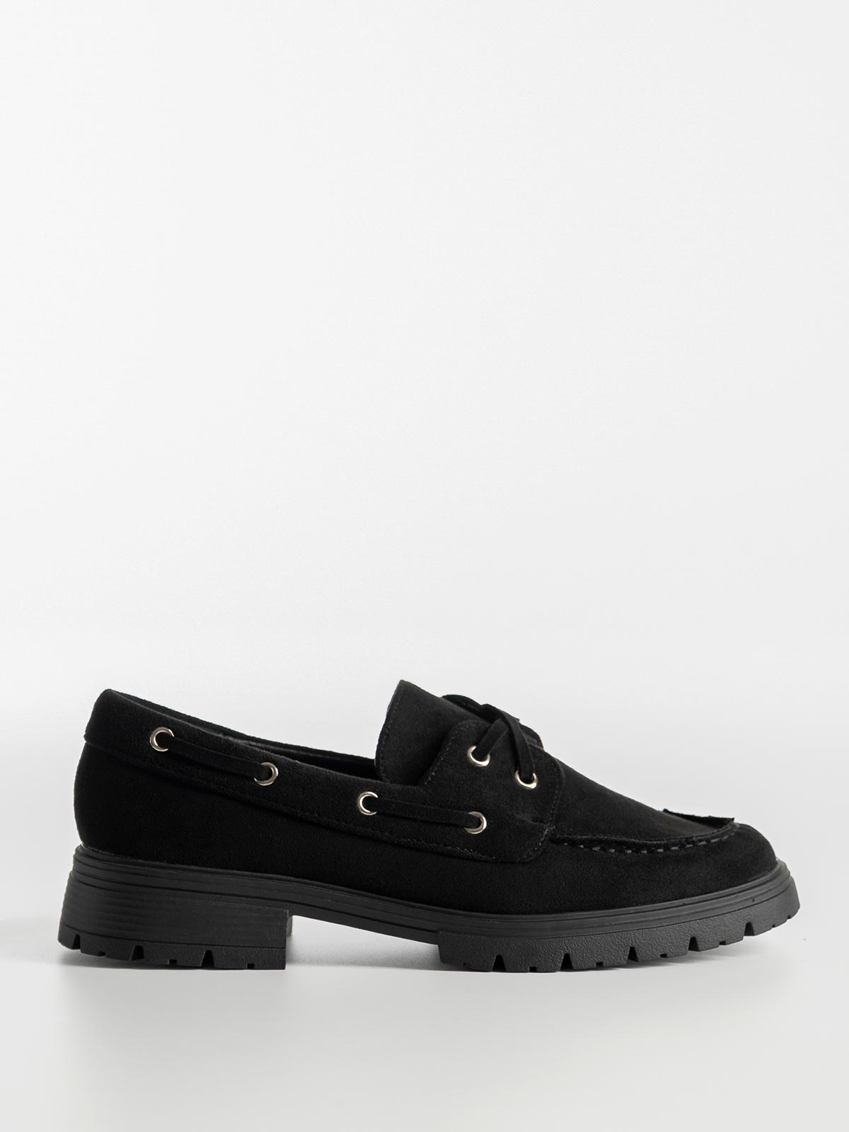 Suede loafers με κορδόνια