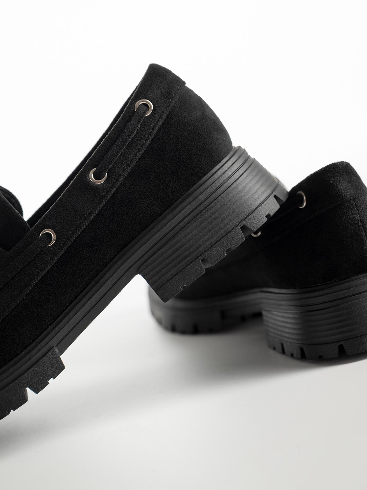 Suede loafers με κορδόνια