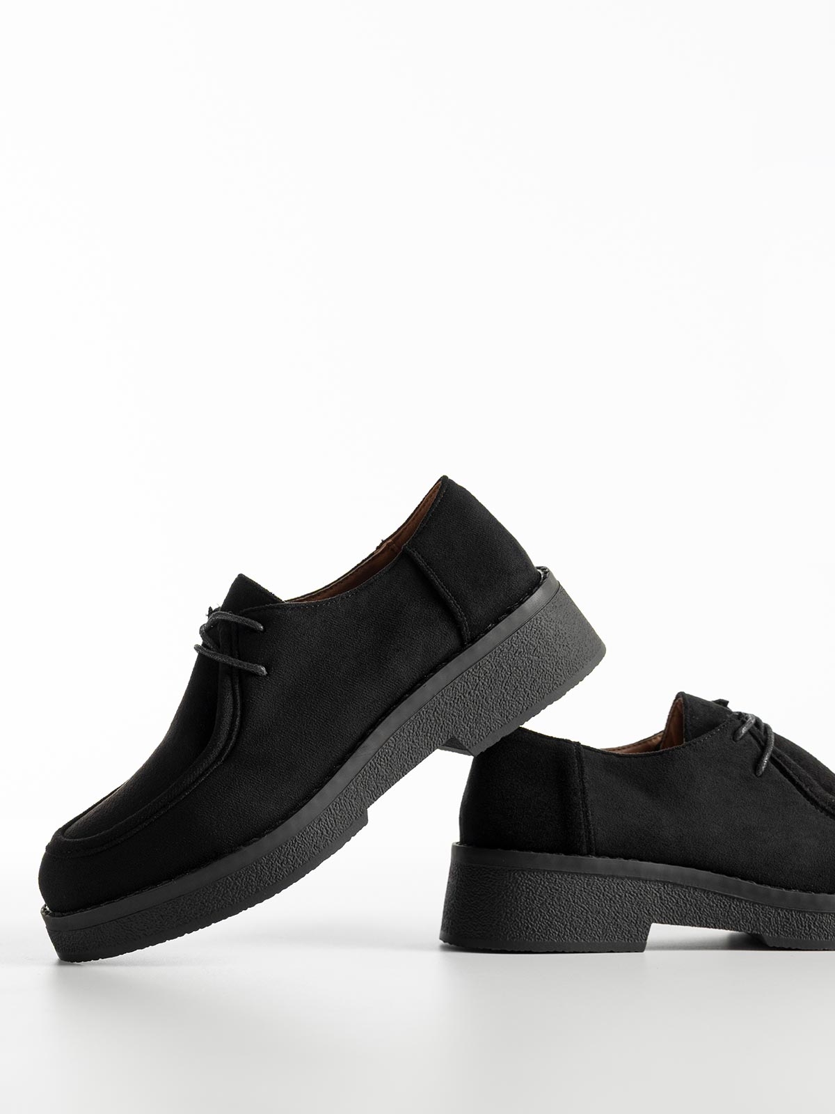 Suede oxfords δίπατα με κορδόνια