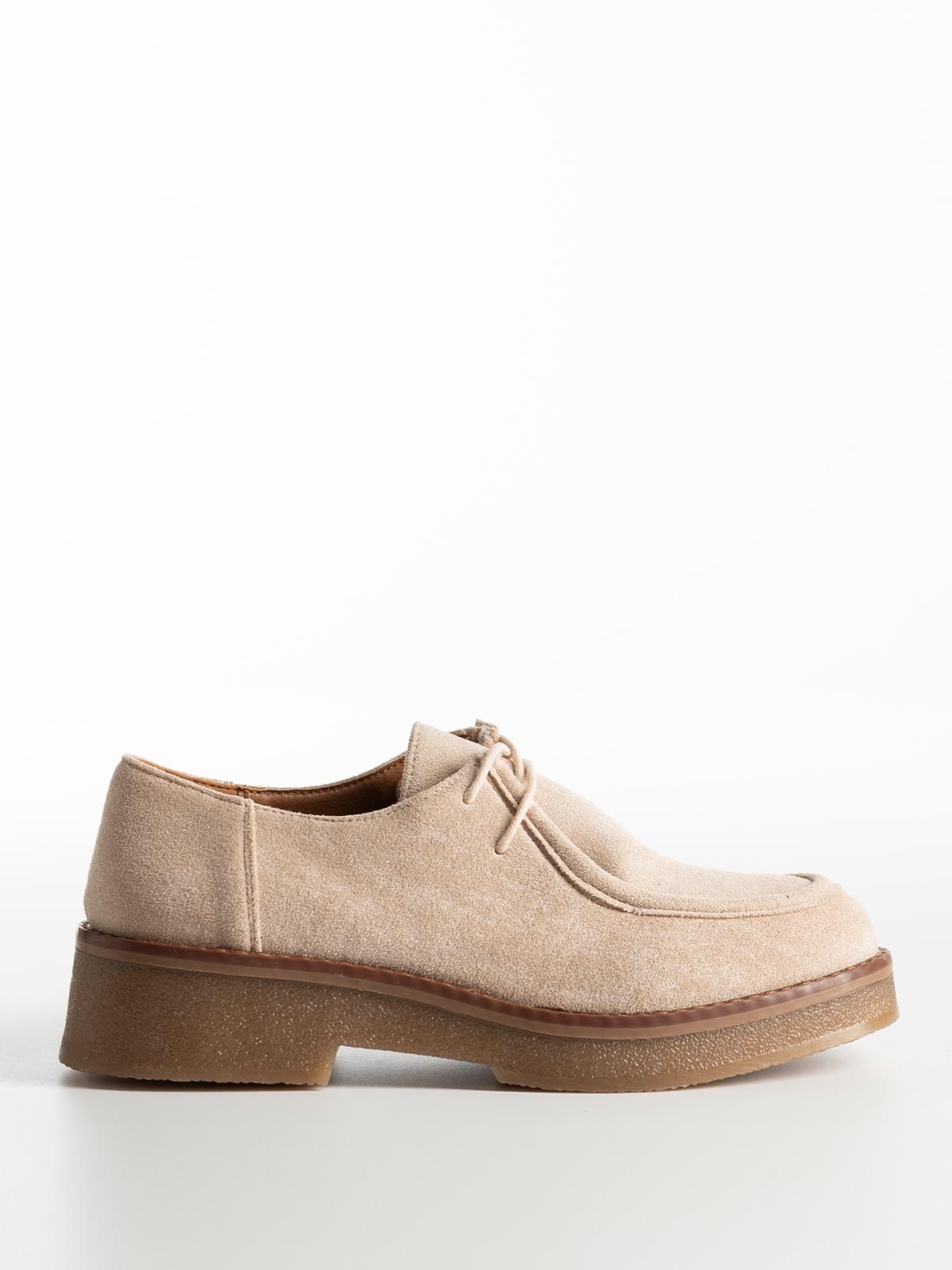 Suede oxfords δίπατα με κορδόνια
