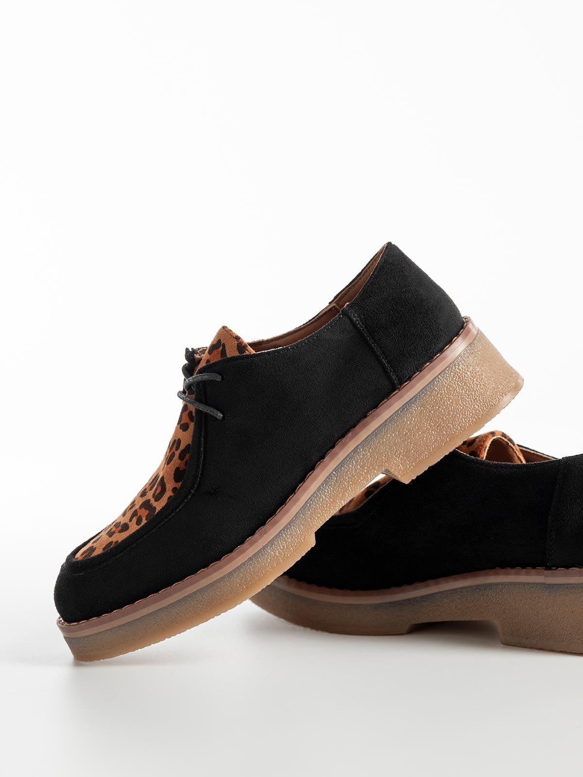 Suede oxfords δίπατα με κορδόνια
