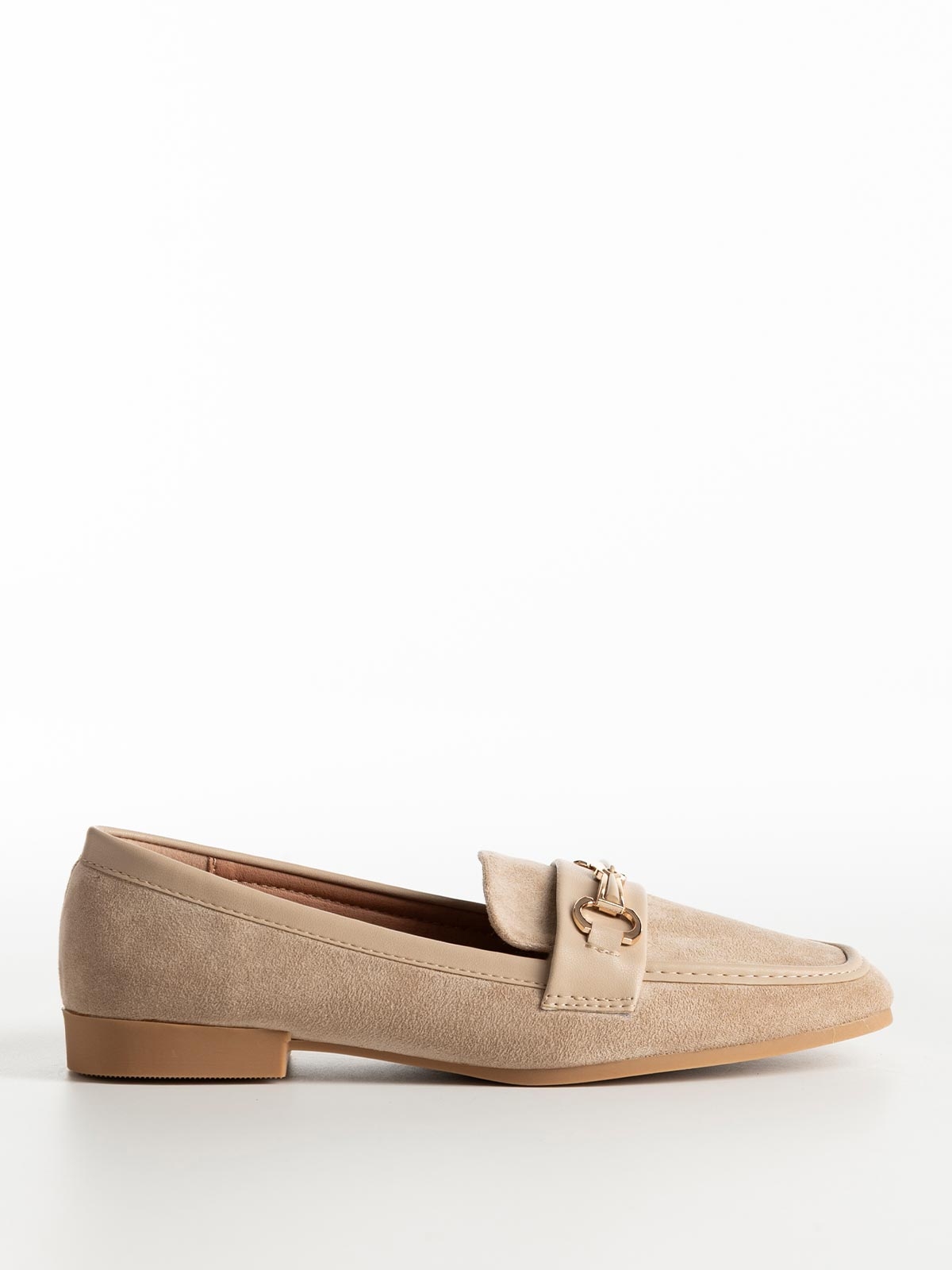 Suede loafers με καρέ μύτη