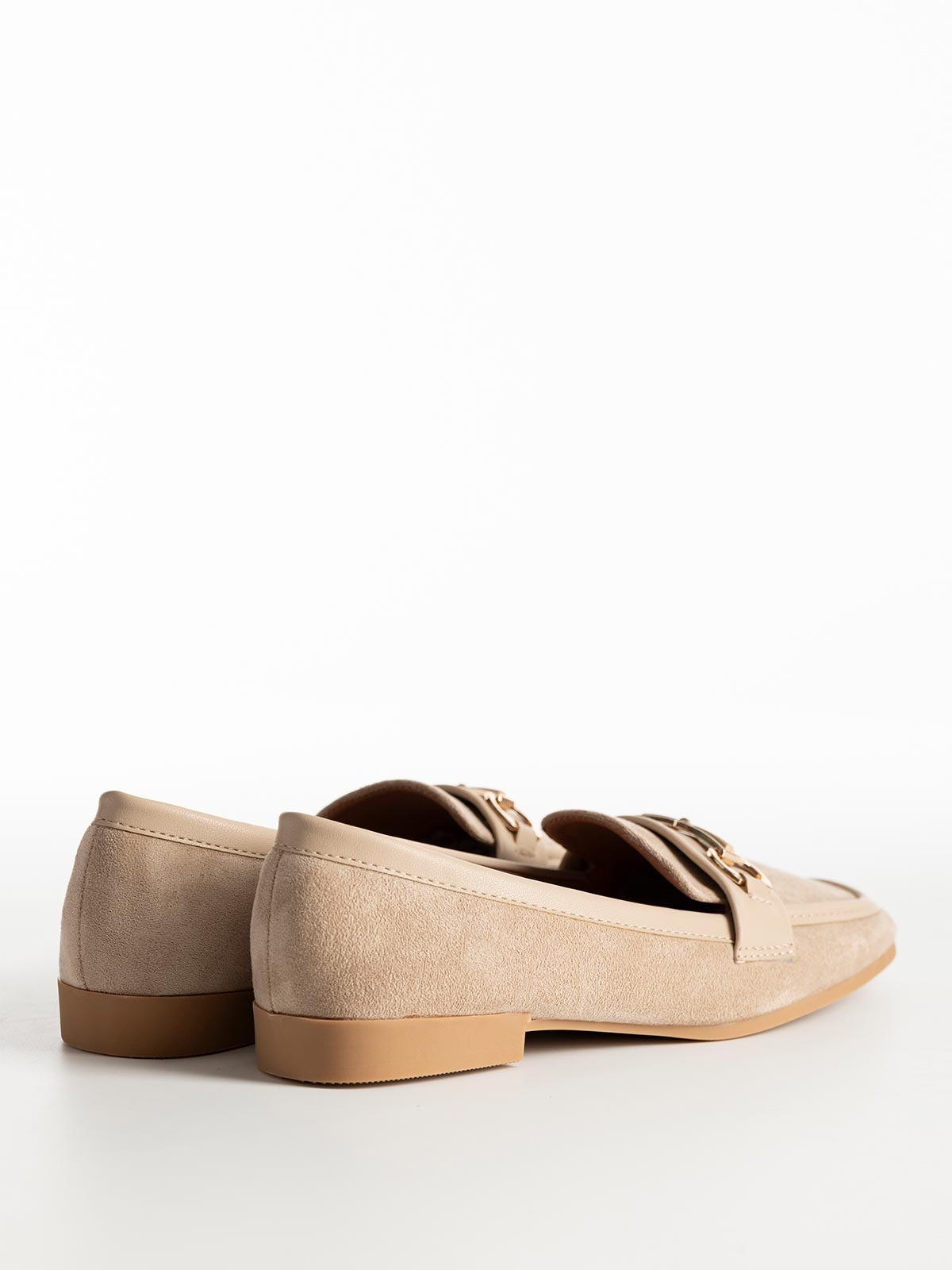 Suede loafers με καρέ μύτη