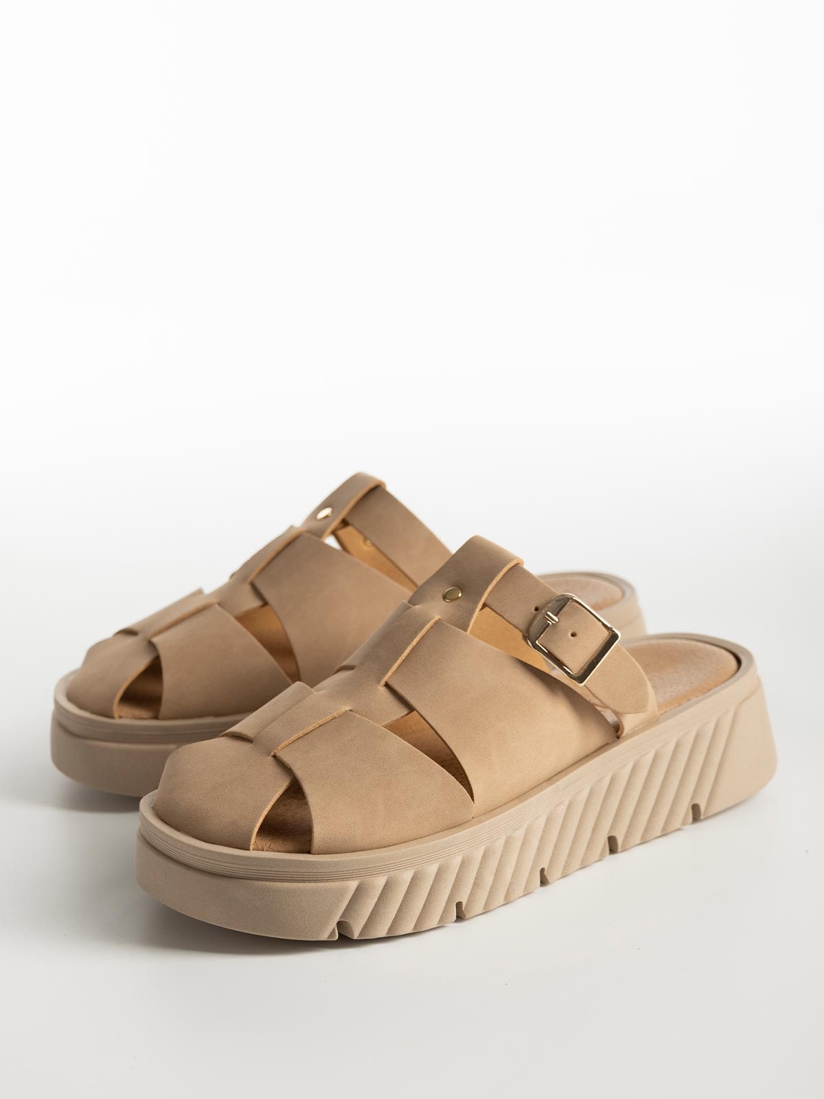 Flatform BOZIKIS x Si Bolleti mules σε fisherman style
