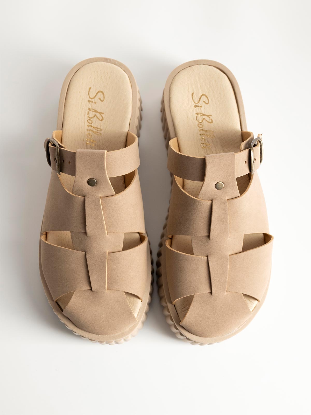 Flatform BOZIKIS x Si Bolleti mules σε fisherman style
