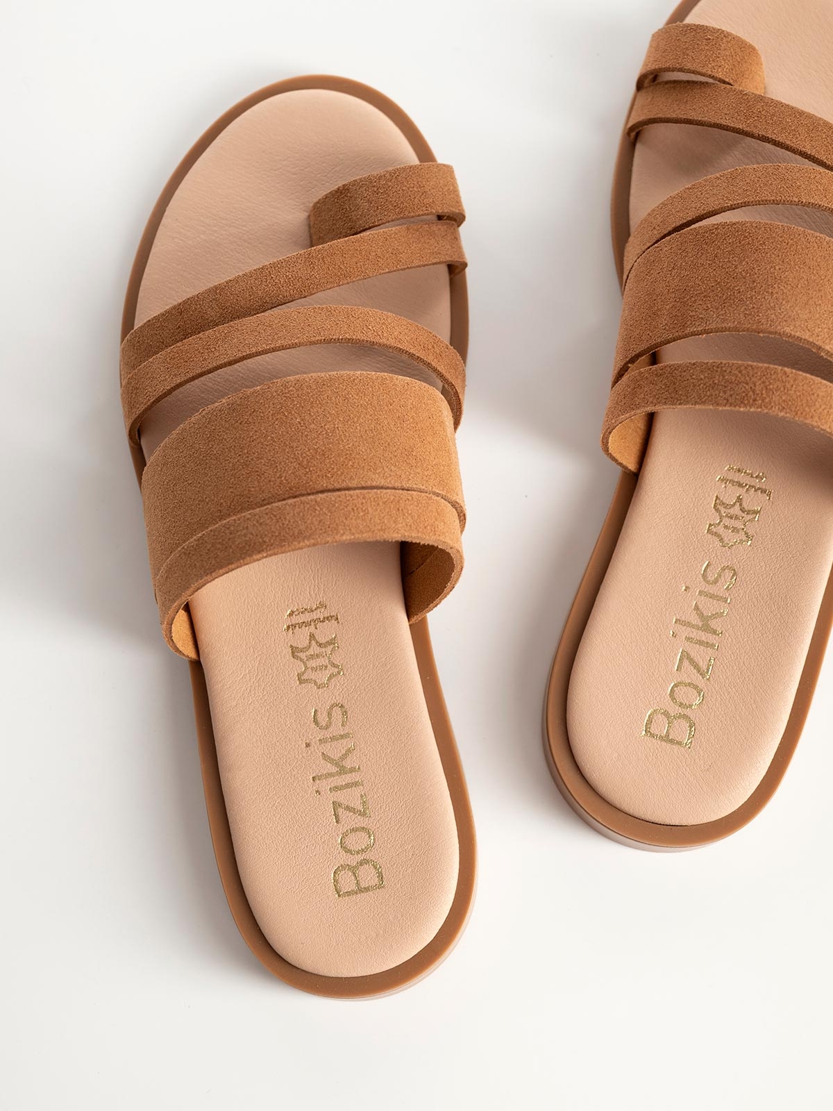 Flat σανδάλια BOZIKIS με λουράκια & toe ring