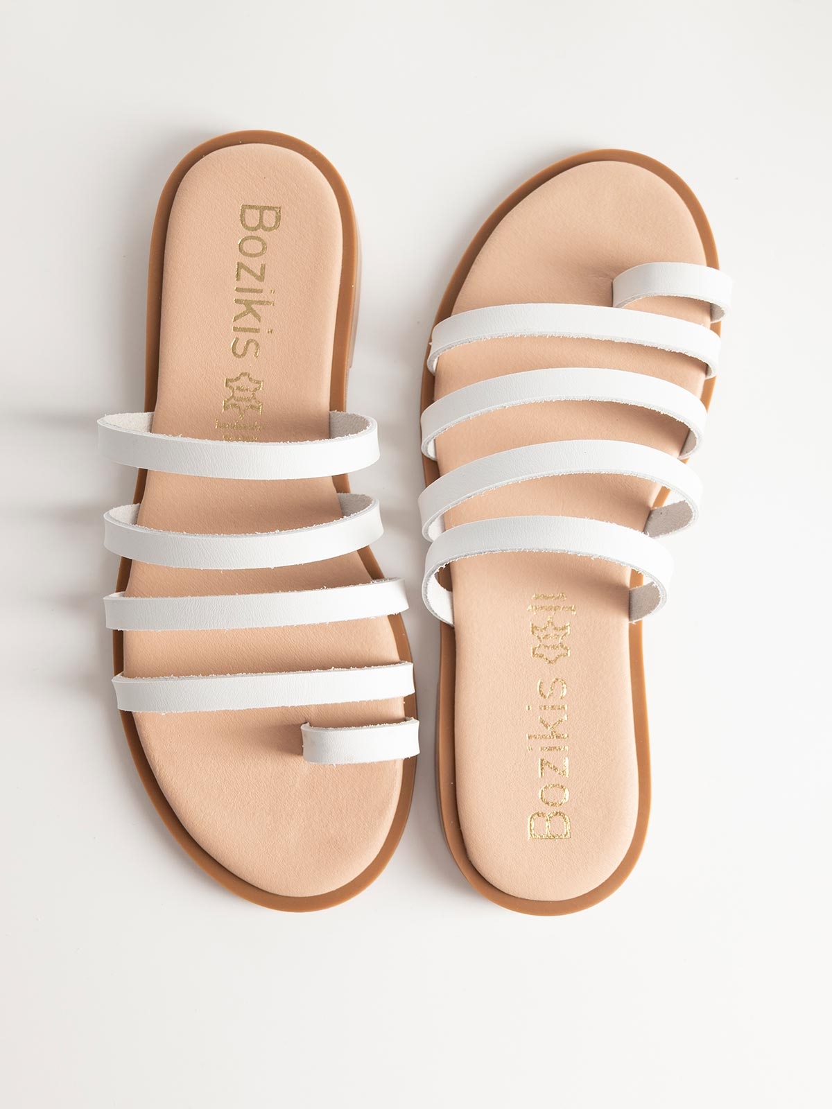 Flat σανδάλια BOZIKIS με λουράκια & toe ring