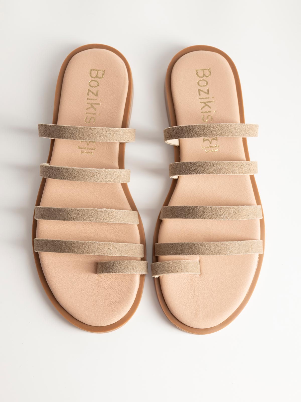 Flat σανδάλια BOZIKIS με λουράκια & toe ring