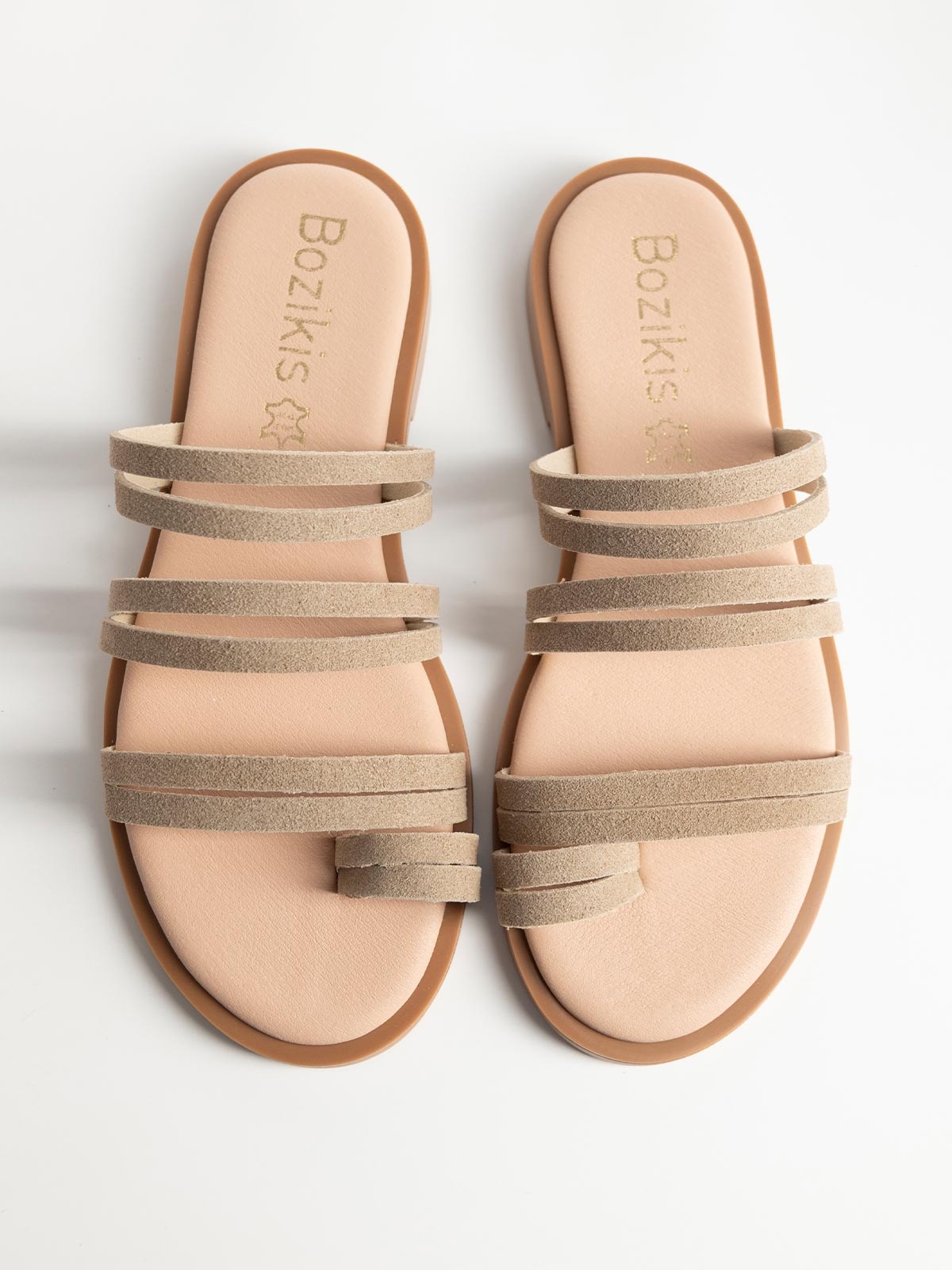 Σανδάλια BOZIKIS με διπλά λουράκια & toe ring