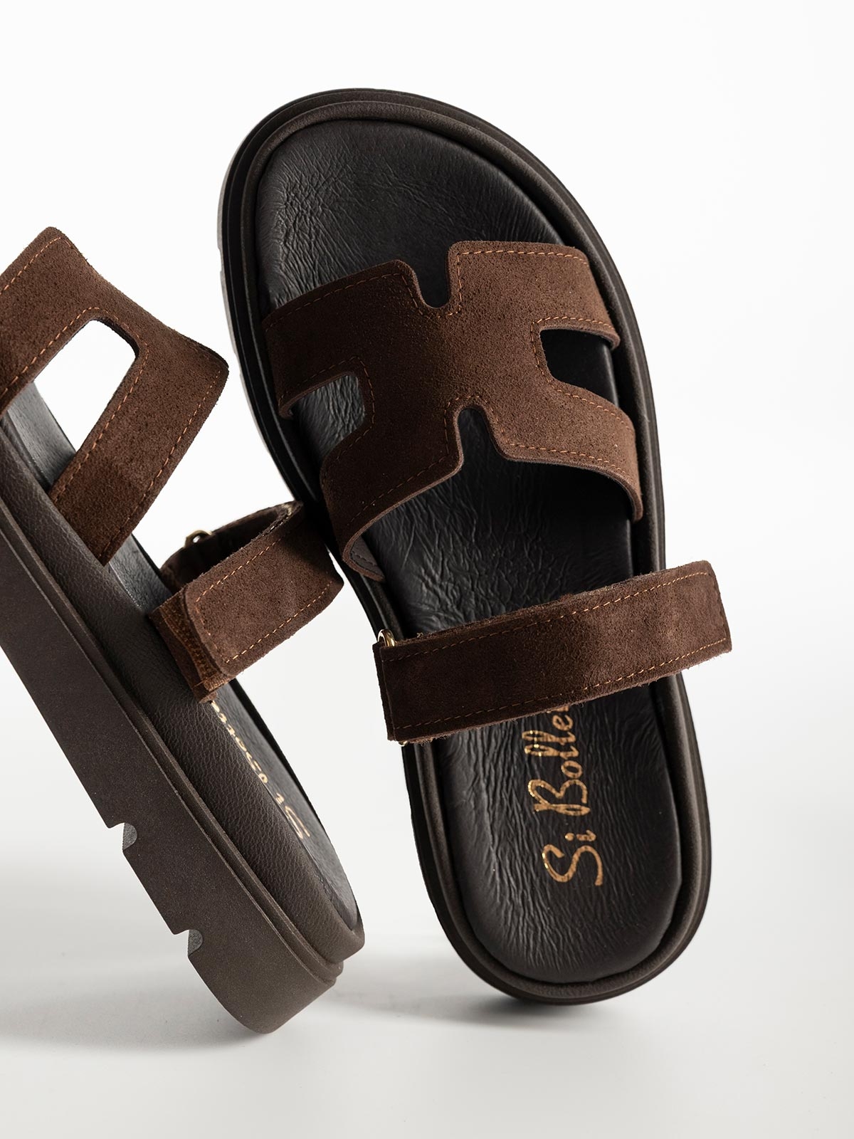 Flatforms BOZIKIS x Si Bolleti δερμάτινα