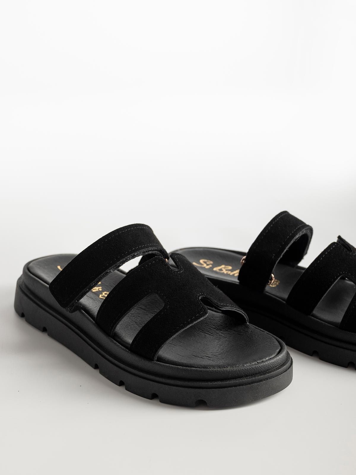 Flatforms BOZIKIS x Si Bolleti δερμάτινα