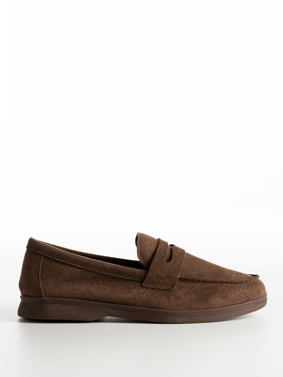 Σουέτ loafers με στρογγυλή μύτη