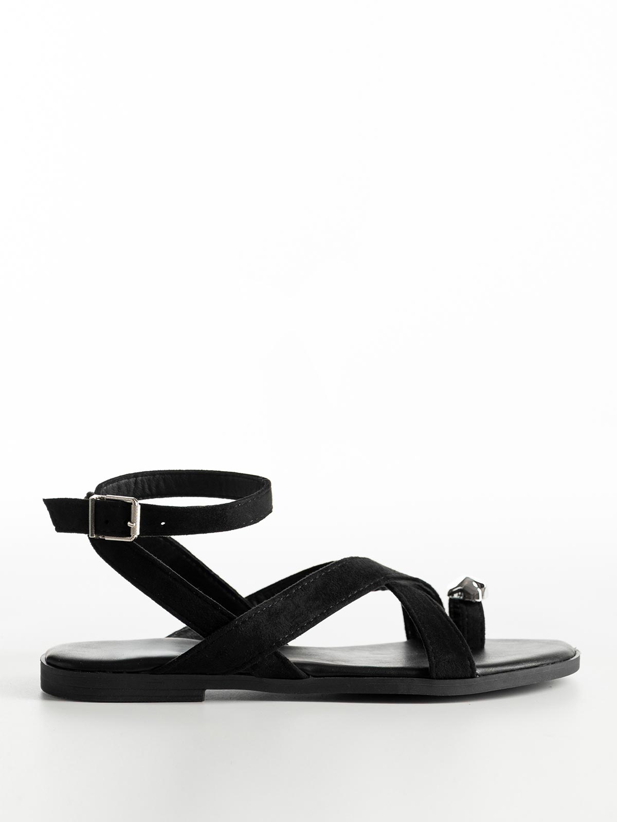 Σανδάλια suede με toe ring