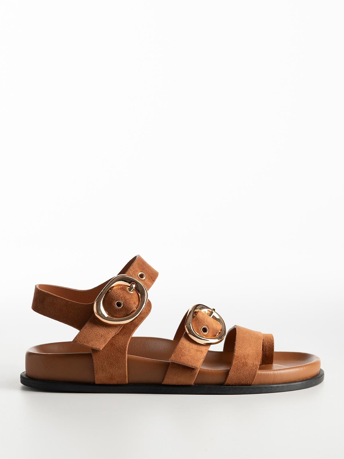 Σανδάλια σουέτ με λουράκια & toe ring