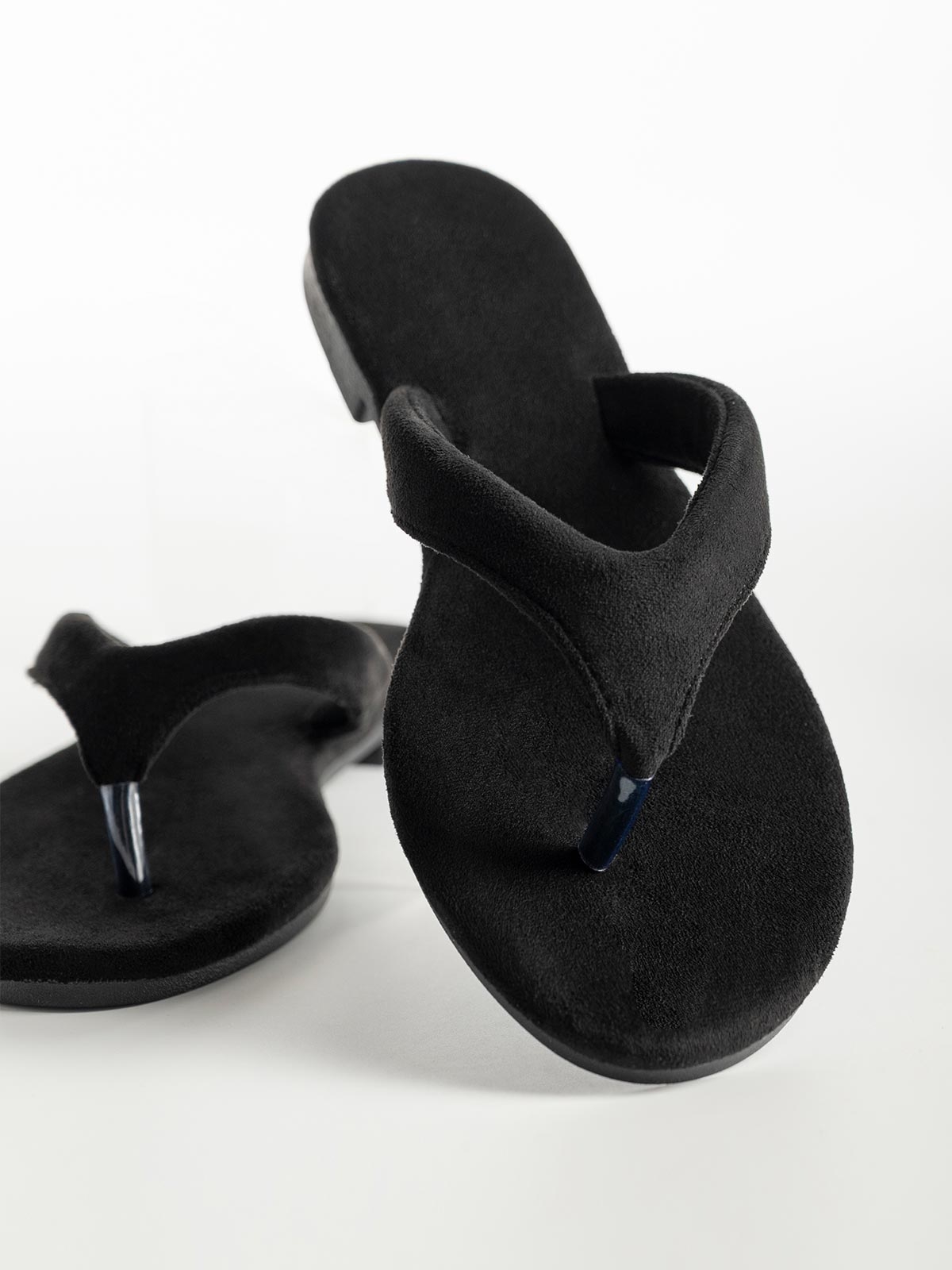Σανδάλια suede με δίχαλο