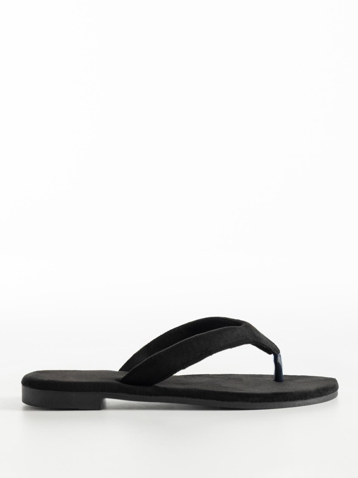 Σανδάλια suede με δίχαλο